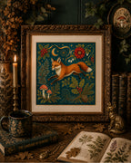 Leaping Fox Art Print