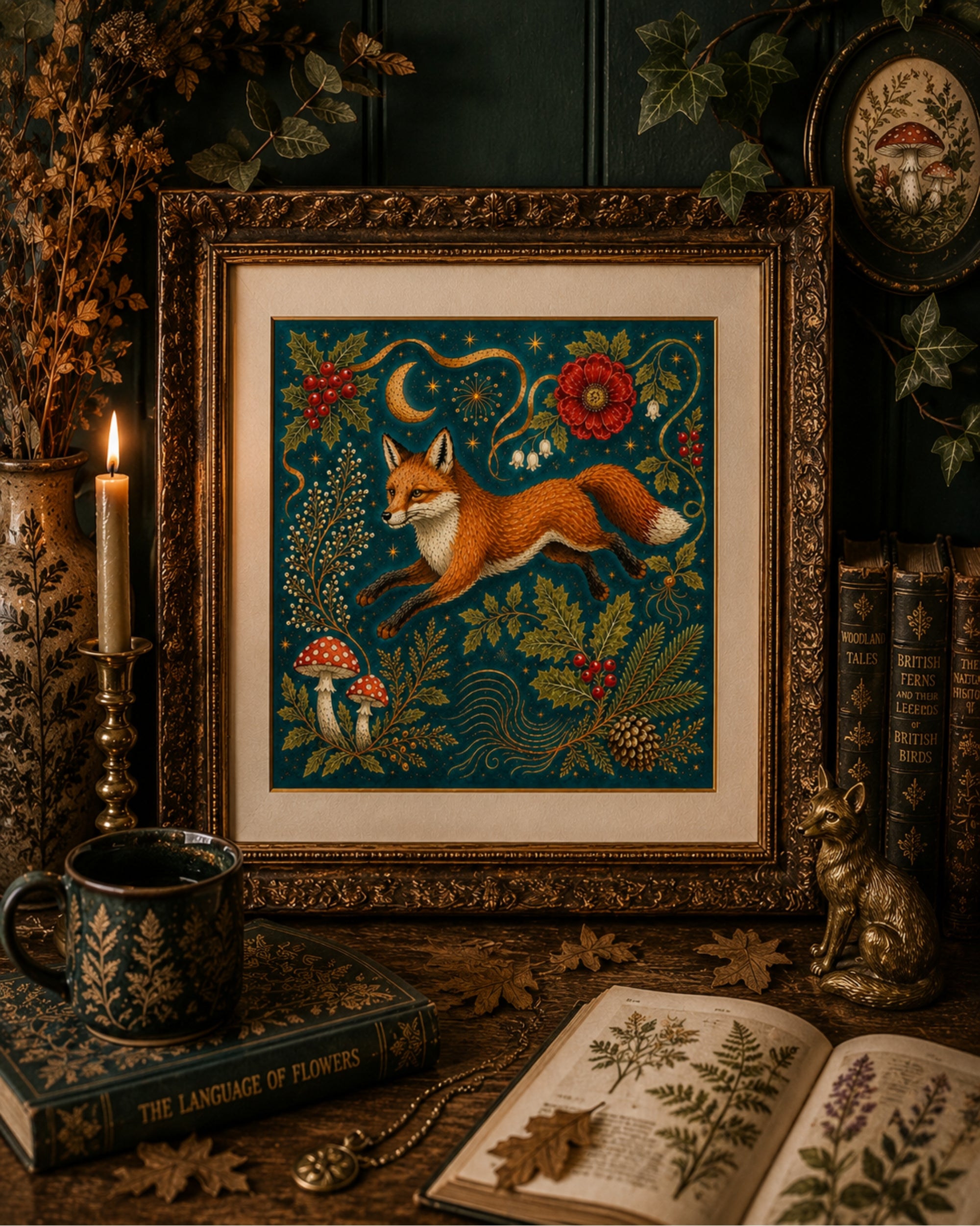 Leaping Fox Art Print