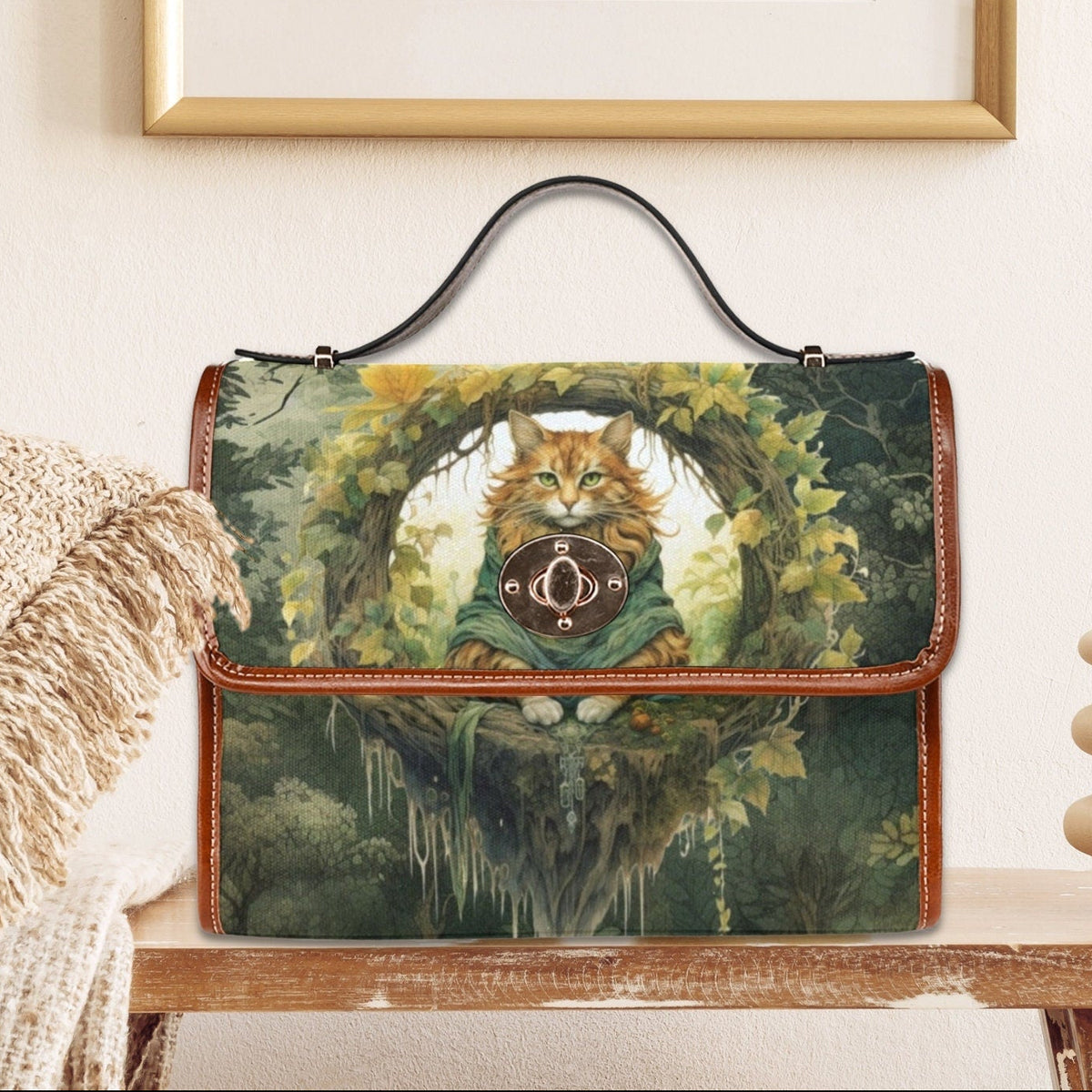 Forest Cat Satchel Bag