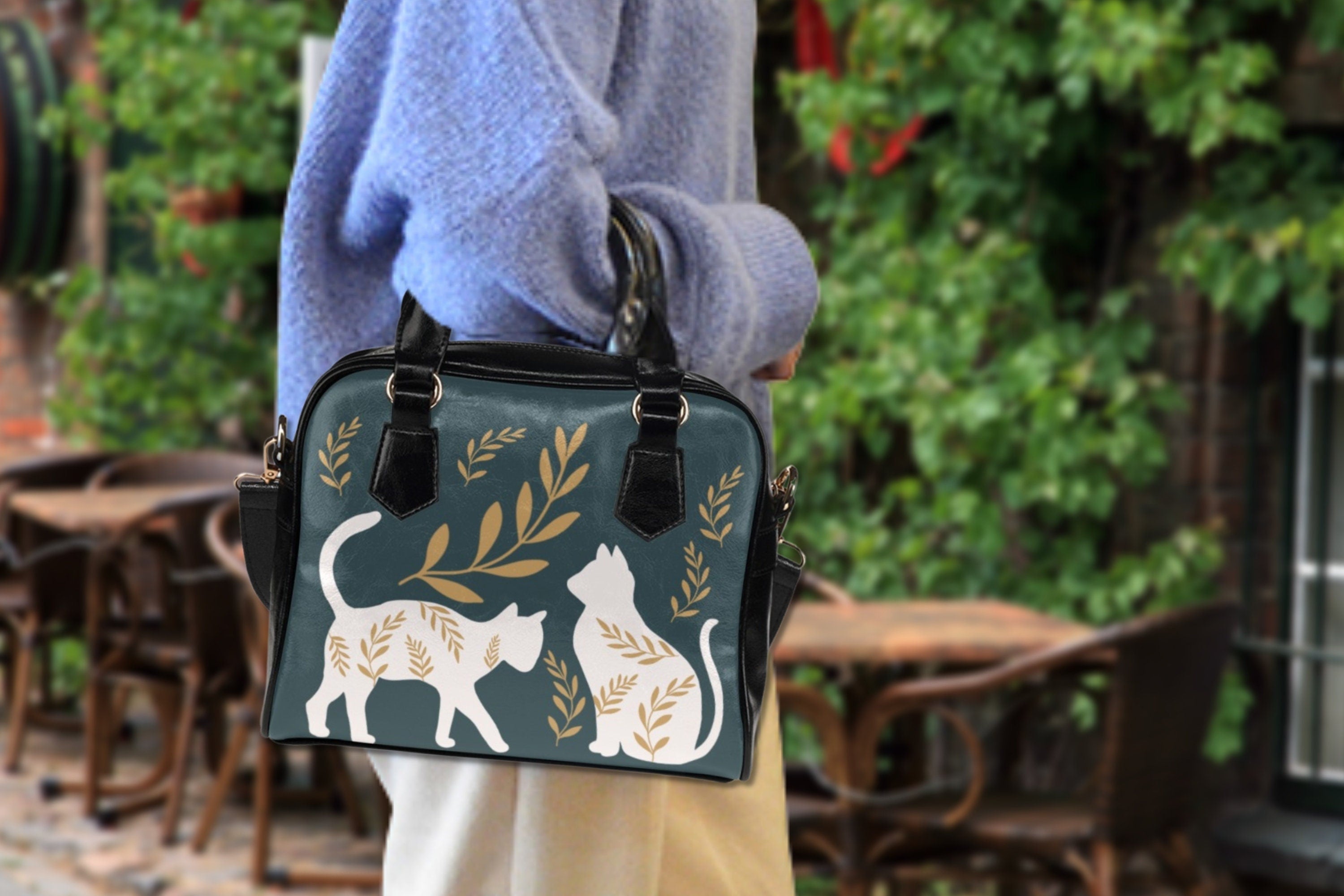 White Cats Bowler Bag