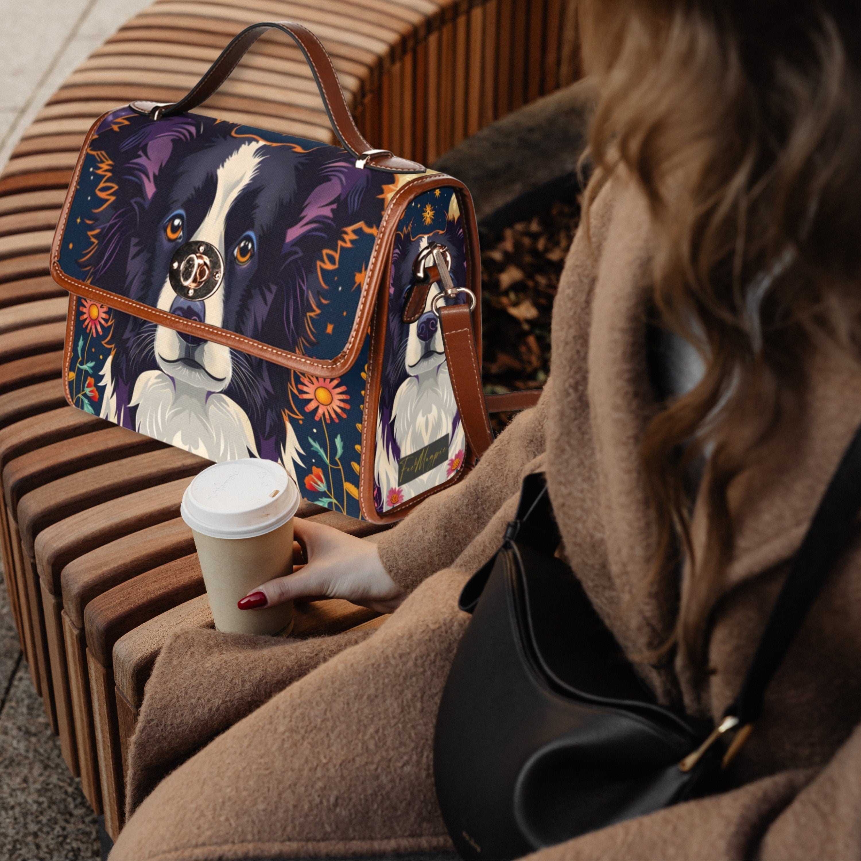 Border Collie Satchel Bag