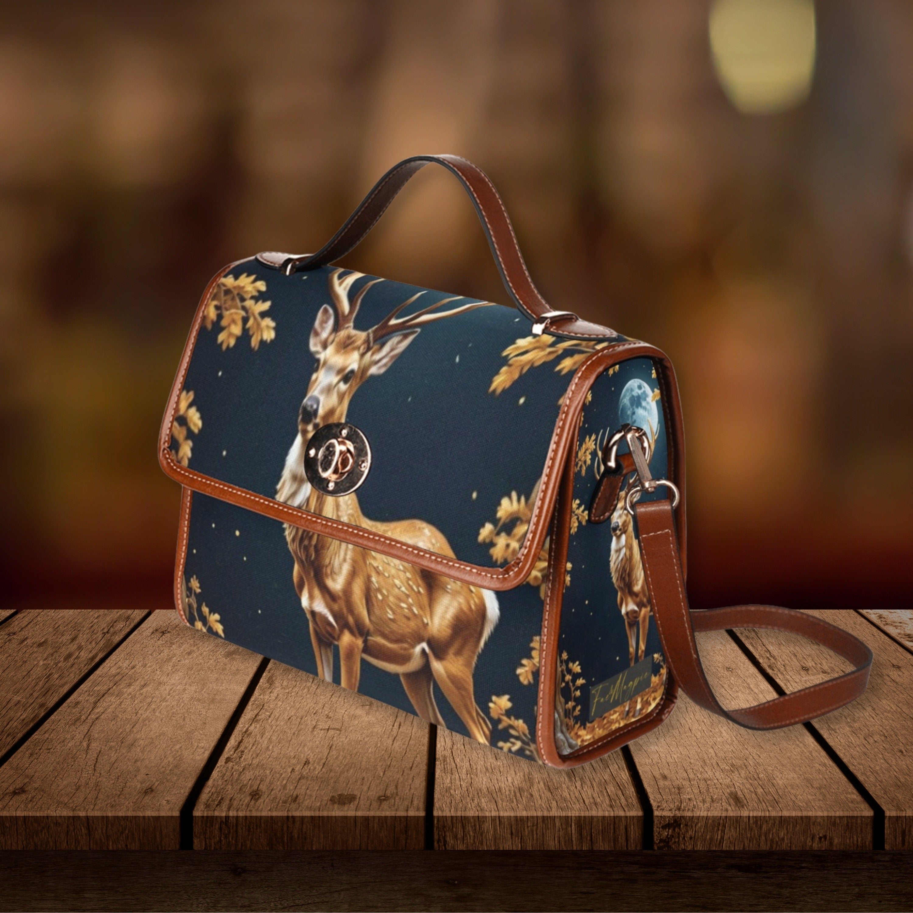 Baroque Stag Satchel Bag