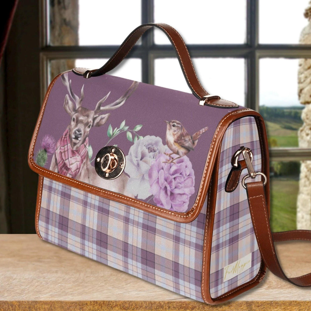Stag Plaid Satchel Bag