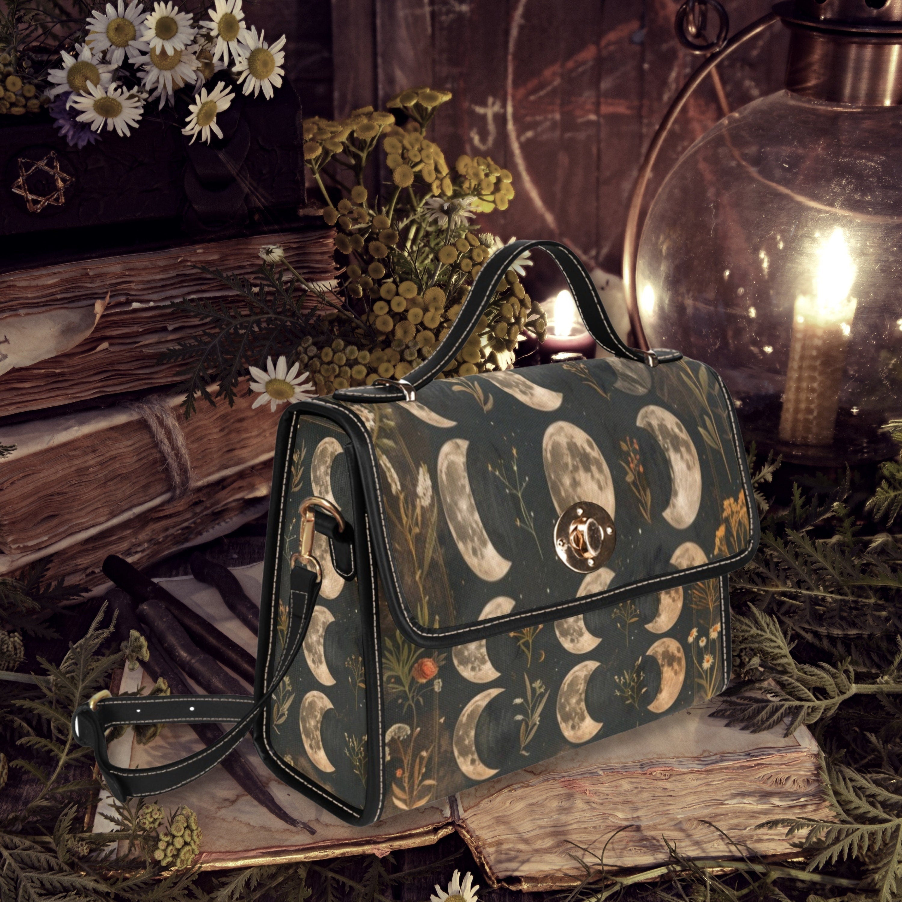 Moon Phase Satchel Bag