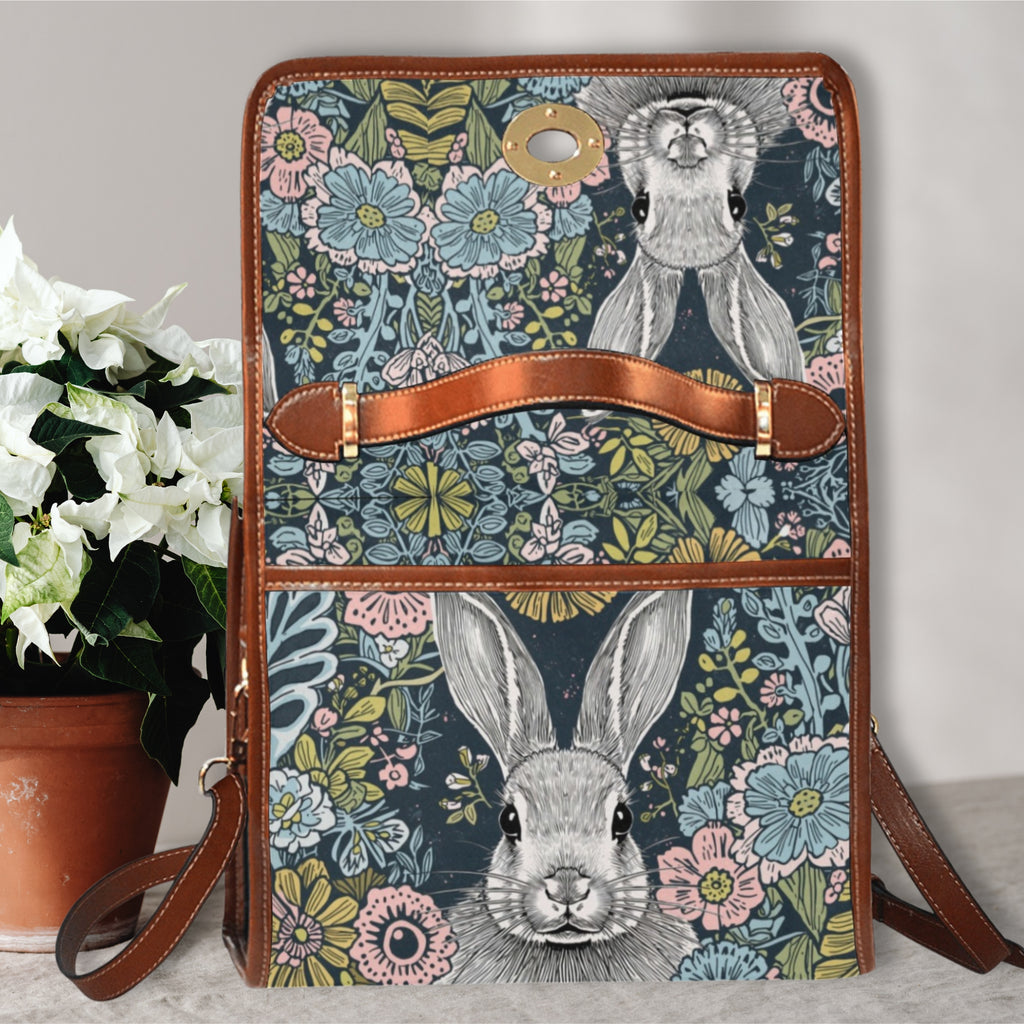 Rabbit Floral Satchel Bag