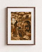 Witches Cottage Kitchen Art Print