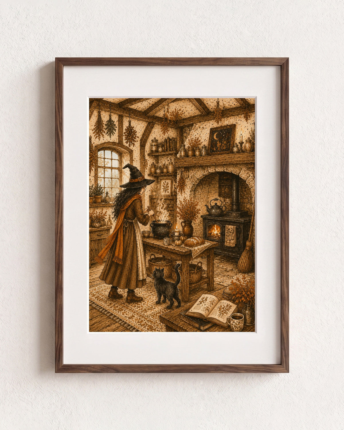 Witches Cottage Kitchen Art Print