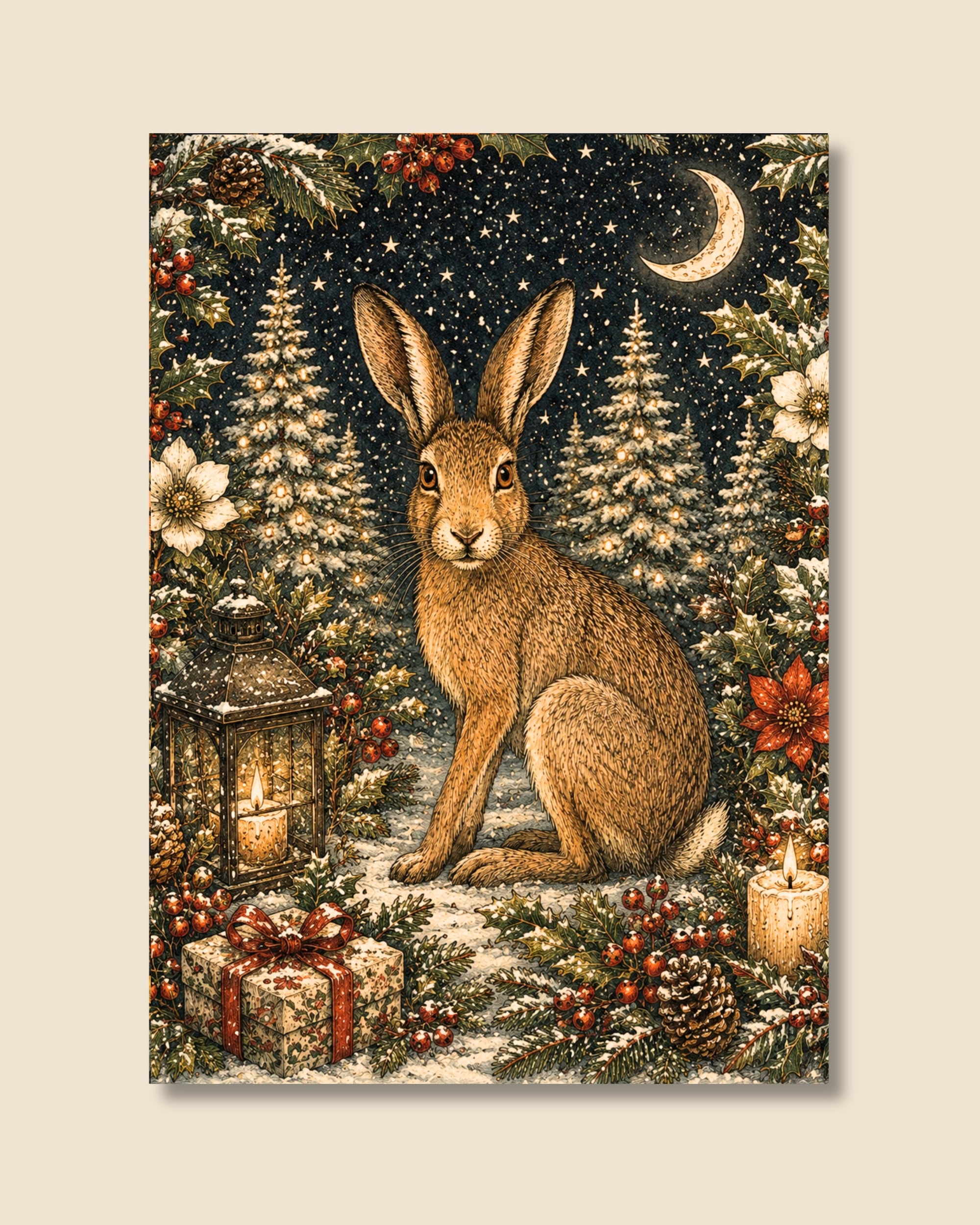 Christmas Hare Art Print