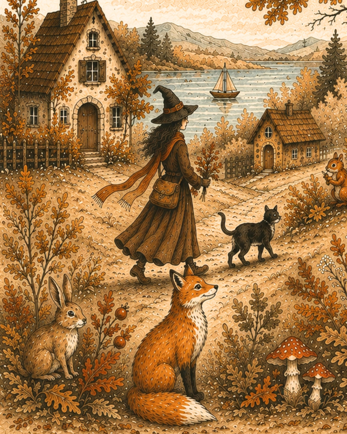 Witches Evening Art Print
