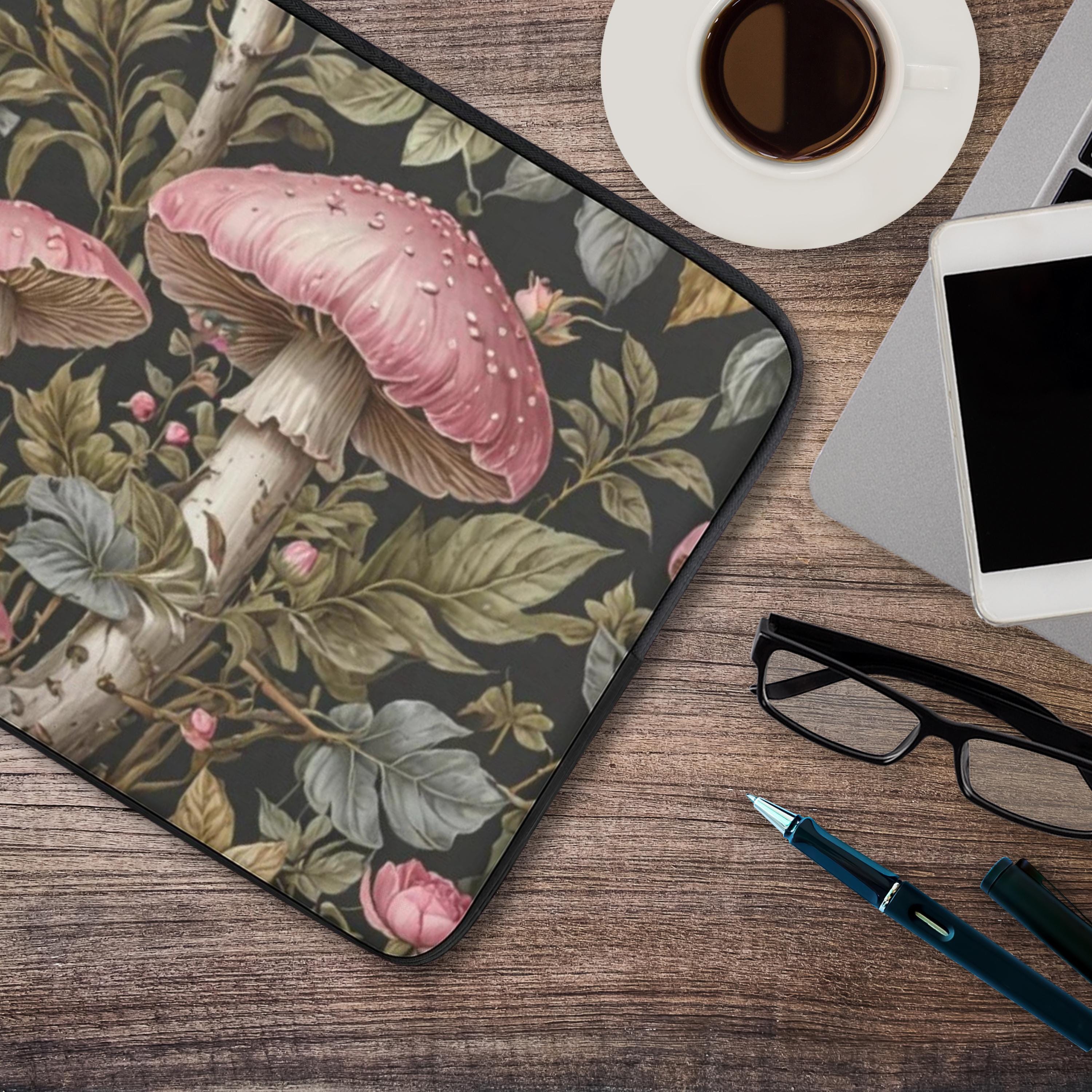 Pink Mushroom Laptop Sleeve