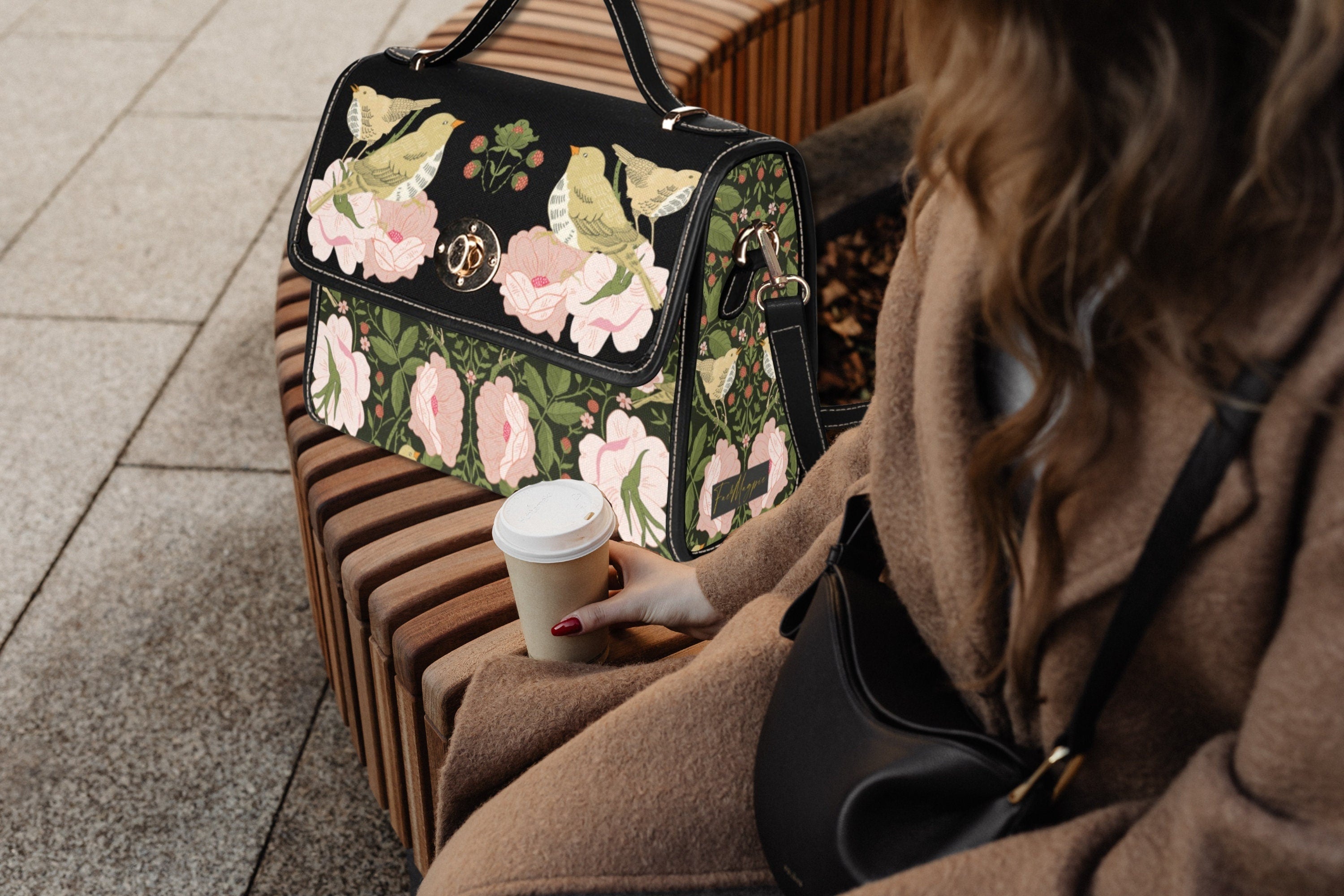 Birds & Flowers Satchel Bag