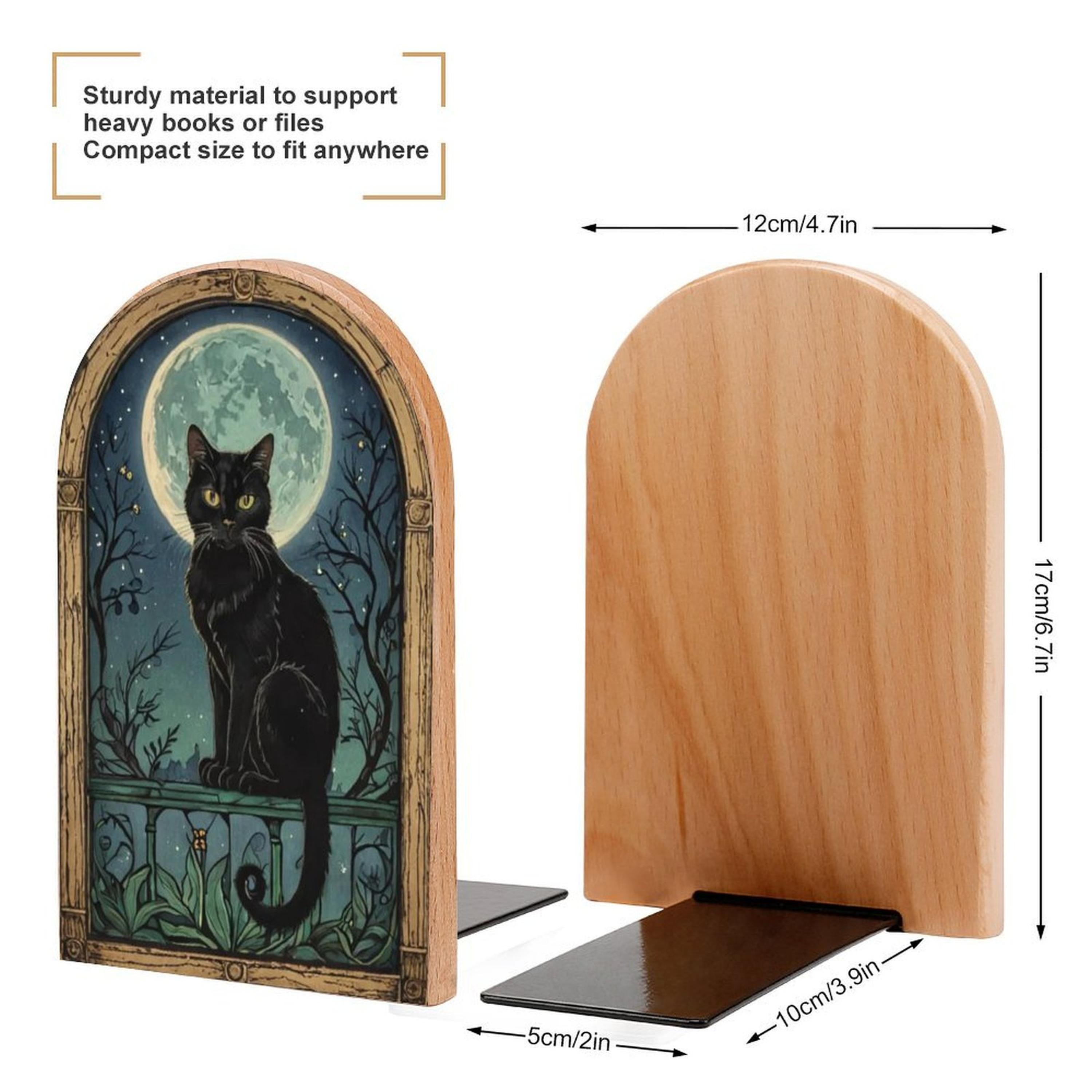 Moon Cat Bookends