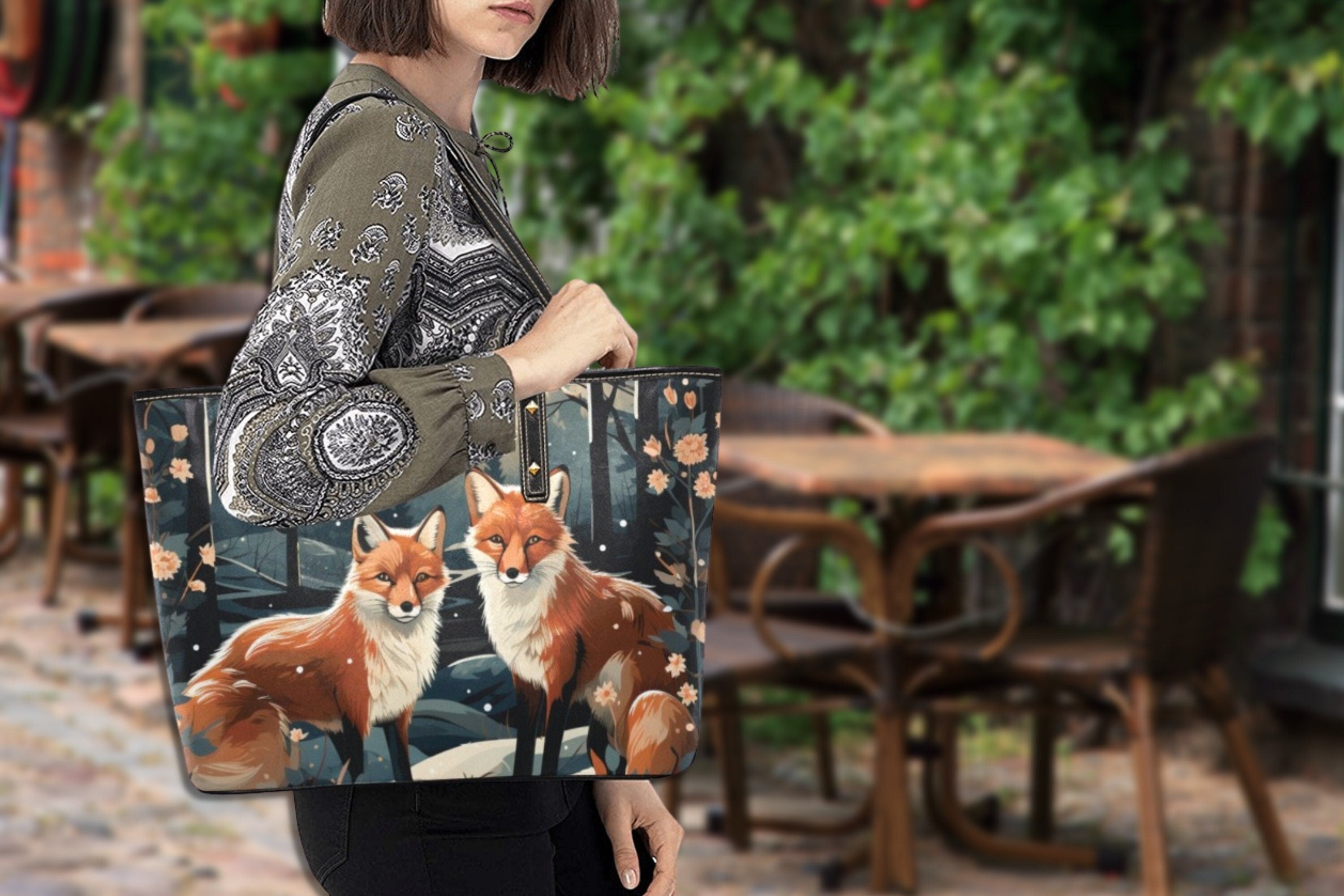 Under Fox Moon Shoulder Bag