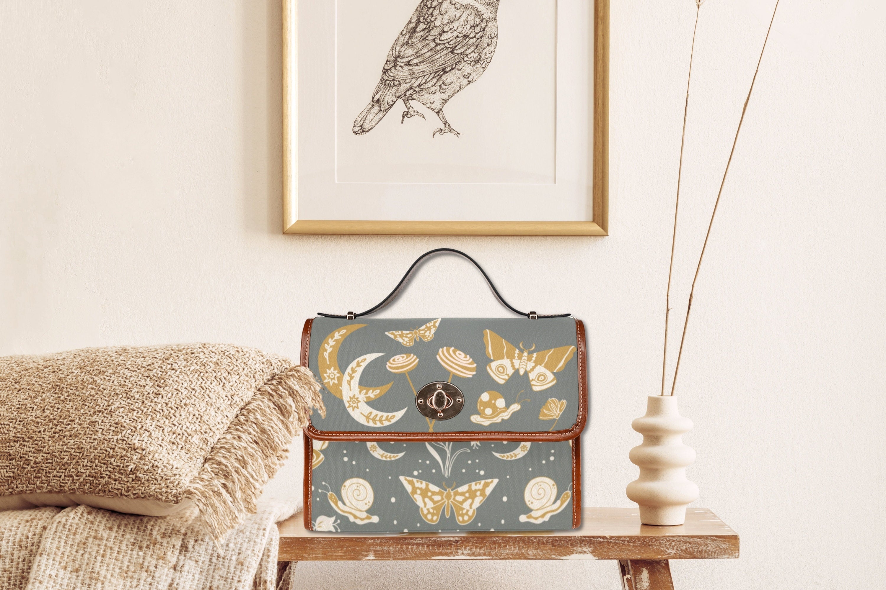 Night Garden Satchel Bag