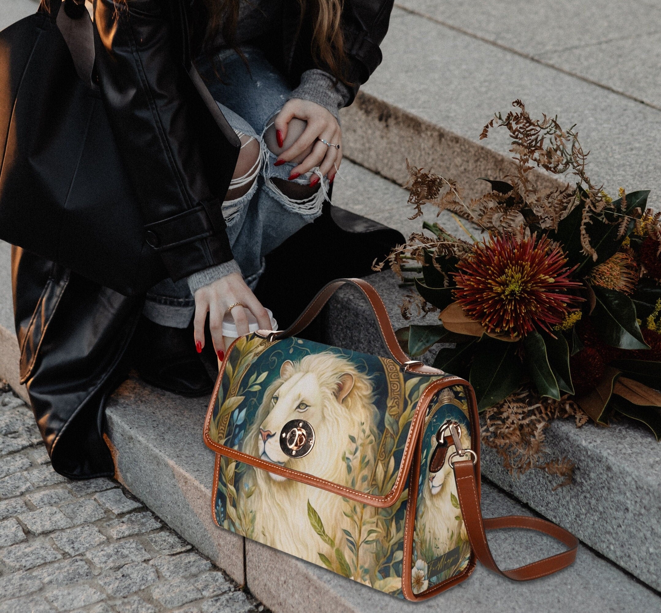 Lion Satchel Bag