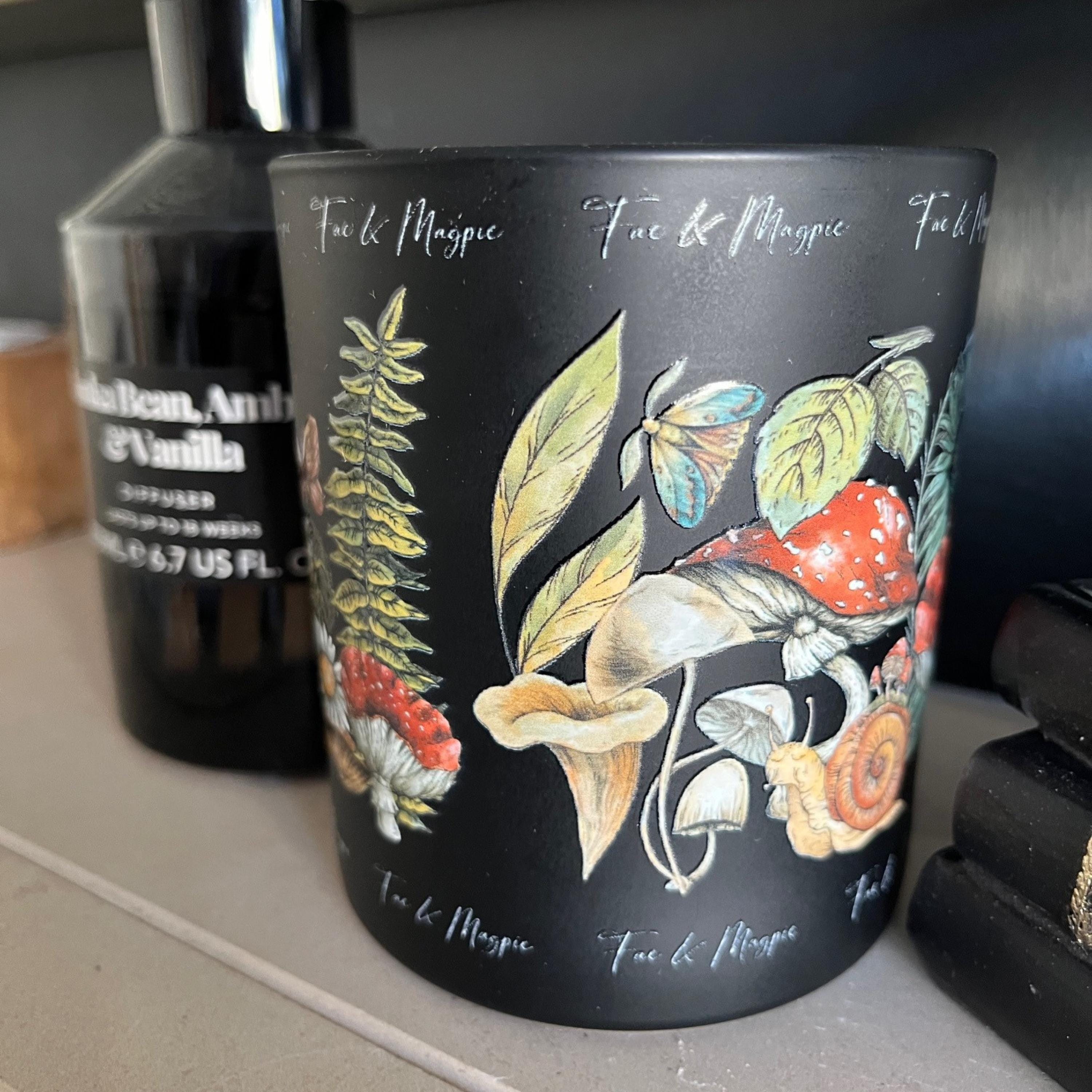 Forest Etched Glass Candle