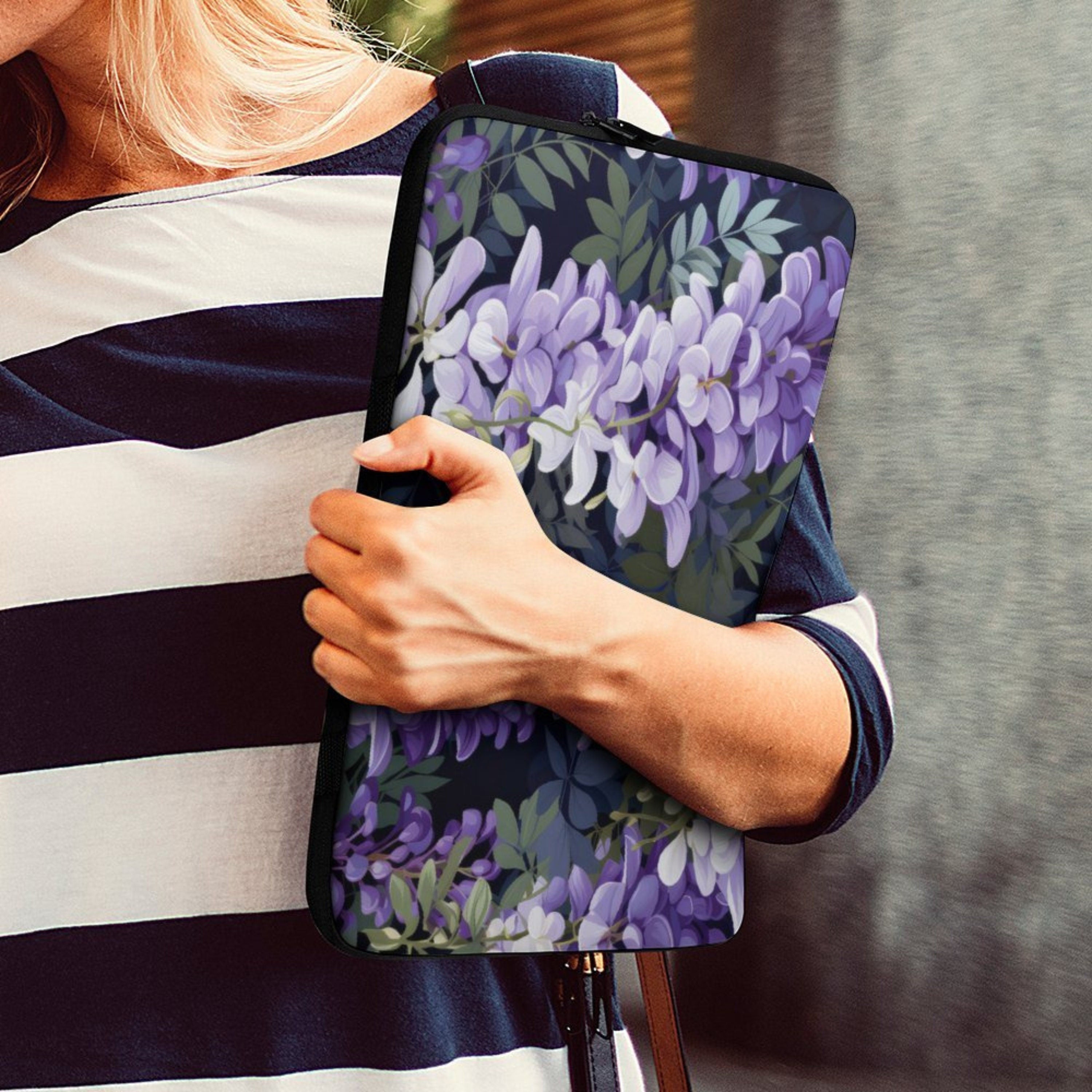 Purple Wisteria Laptop Sleeve