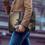 Fae & Magpie Crow laptop sleeve, a sleek protective case for laptops, featuring a stylish black design with subtle branding.
