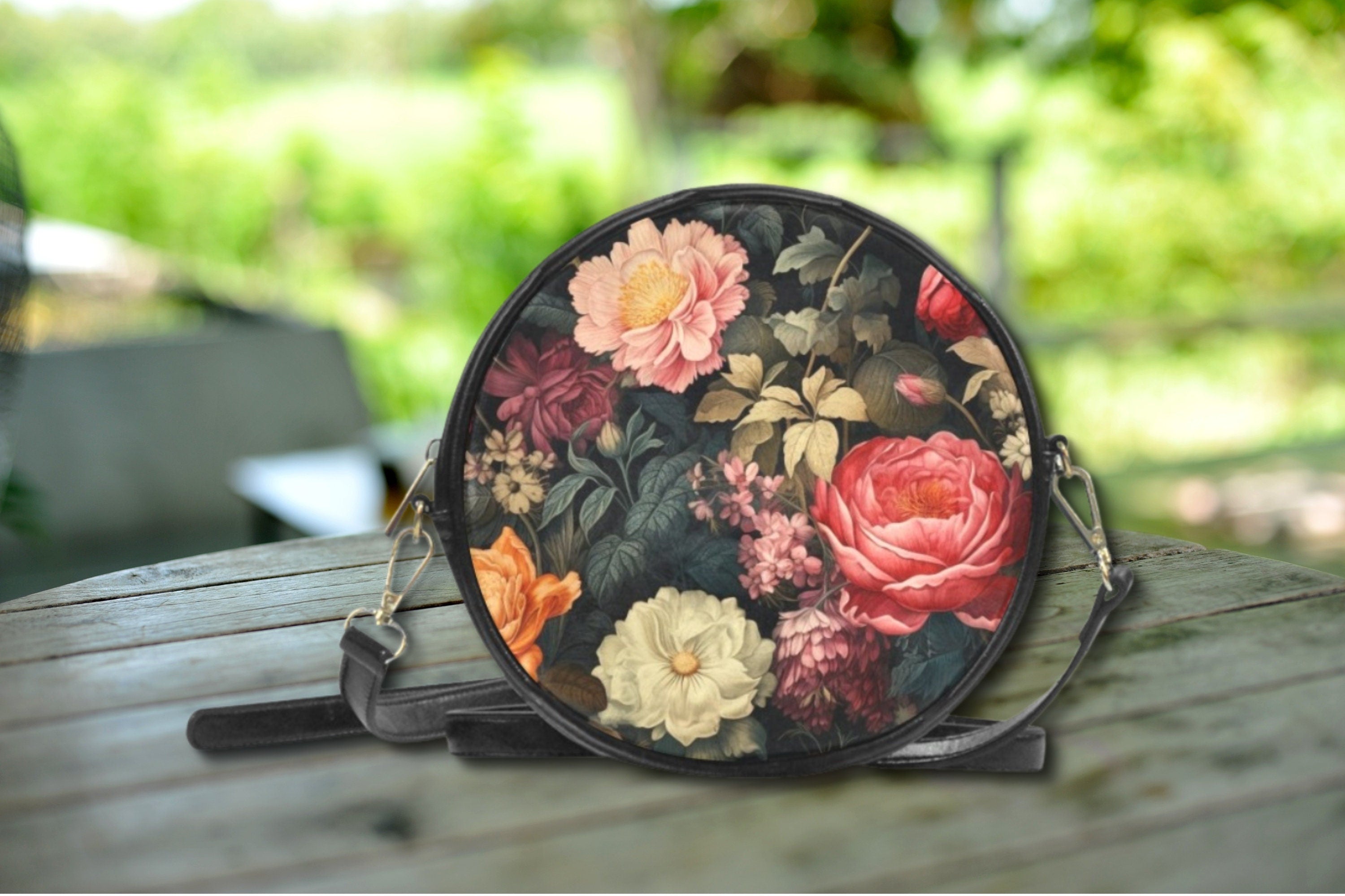 Botanical Flower Drum Bag