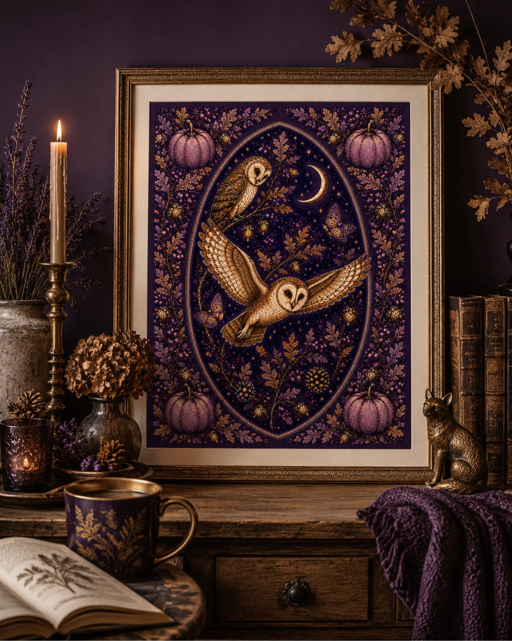 Owls Art Print