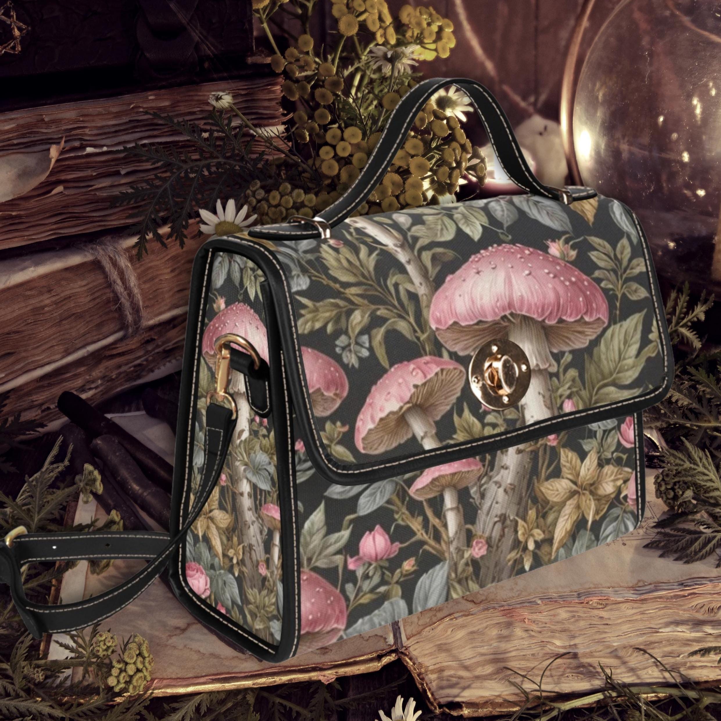 Pink Mushroom Satchel Bag