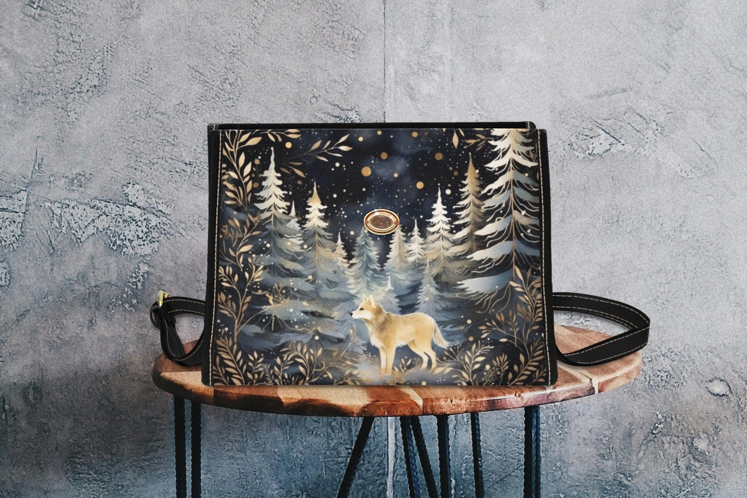 Mystical Wolf Satchel Bag