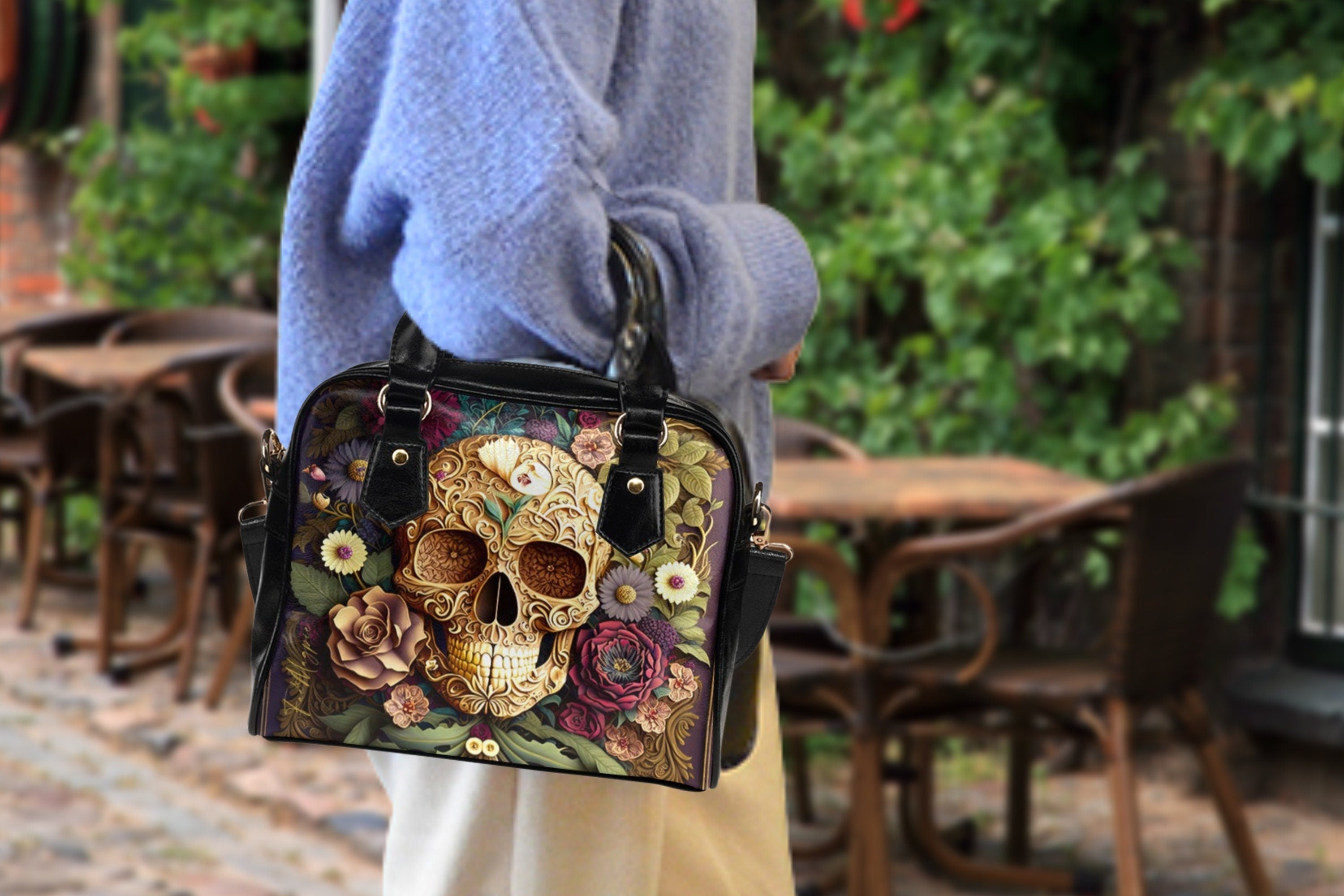 Baroque Skull Bowler Bag