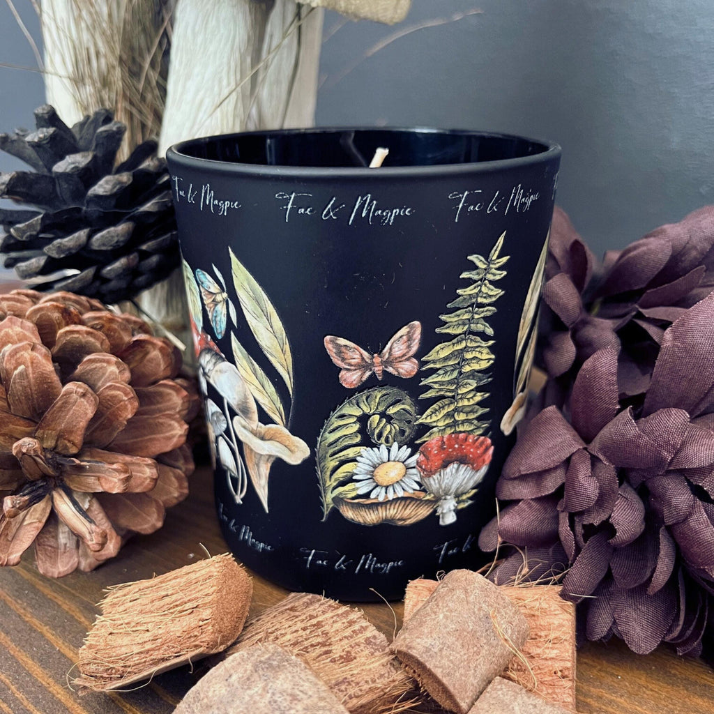 Forest Etched Glass Candle