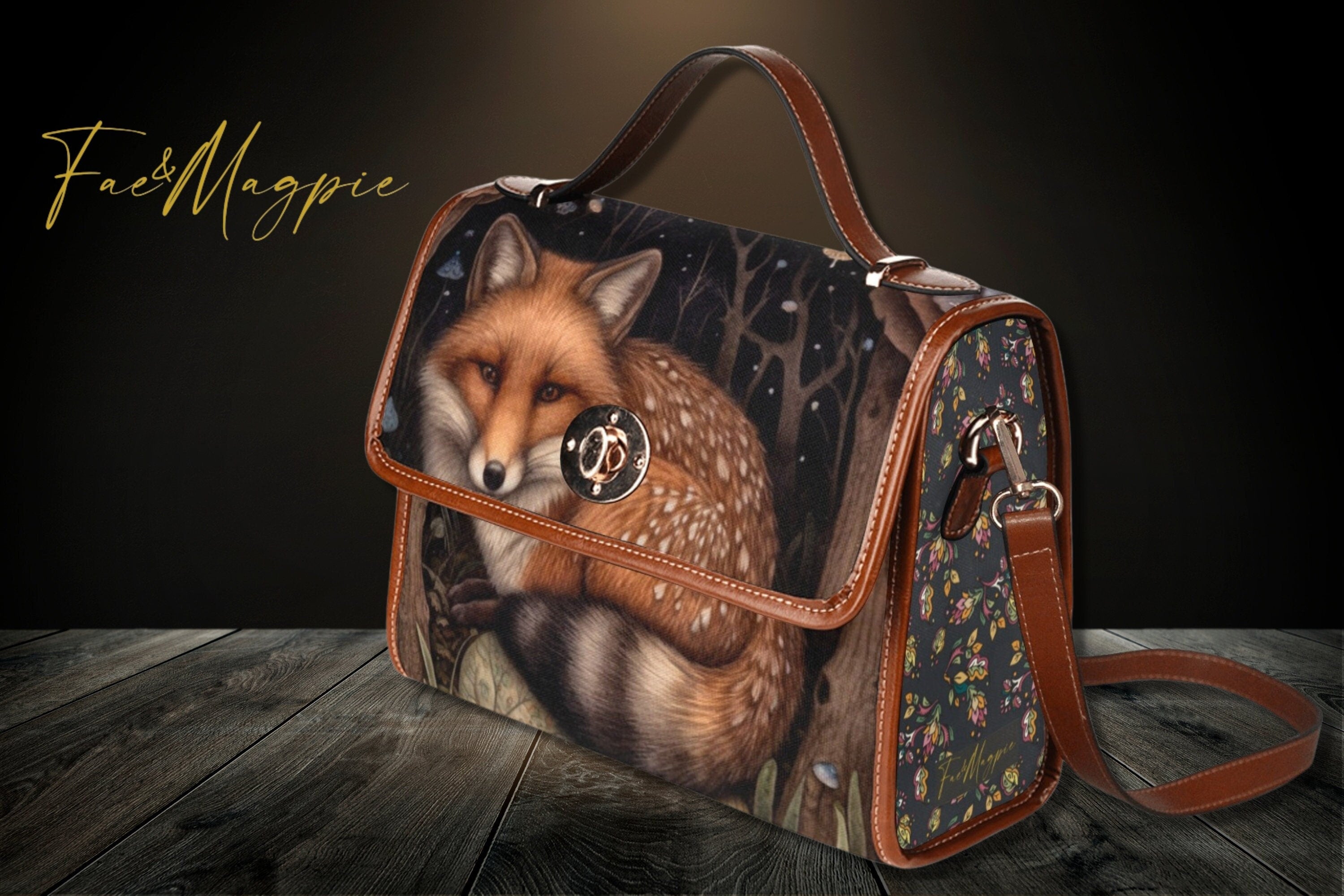 Midnight Fox Satchel Bag