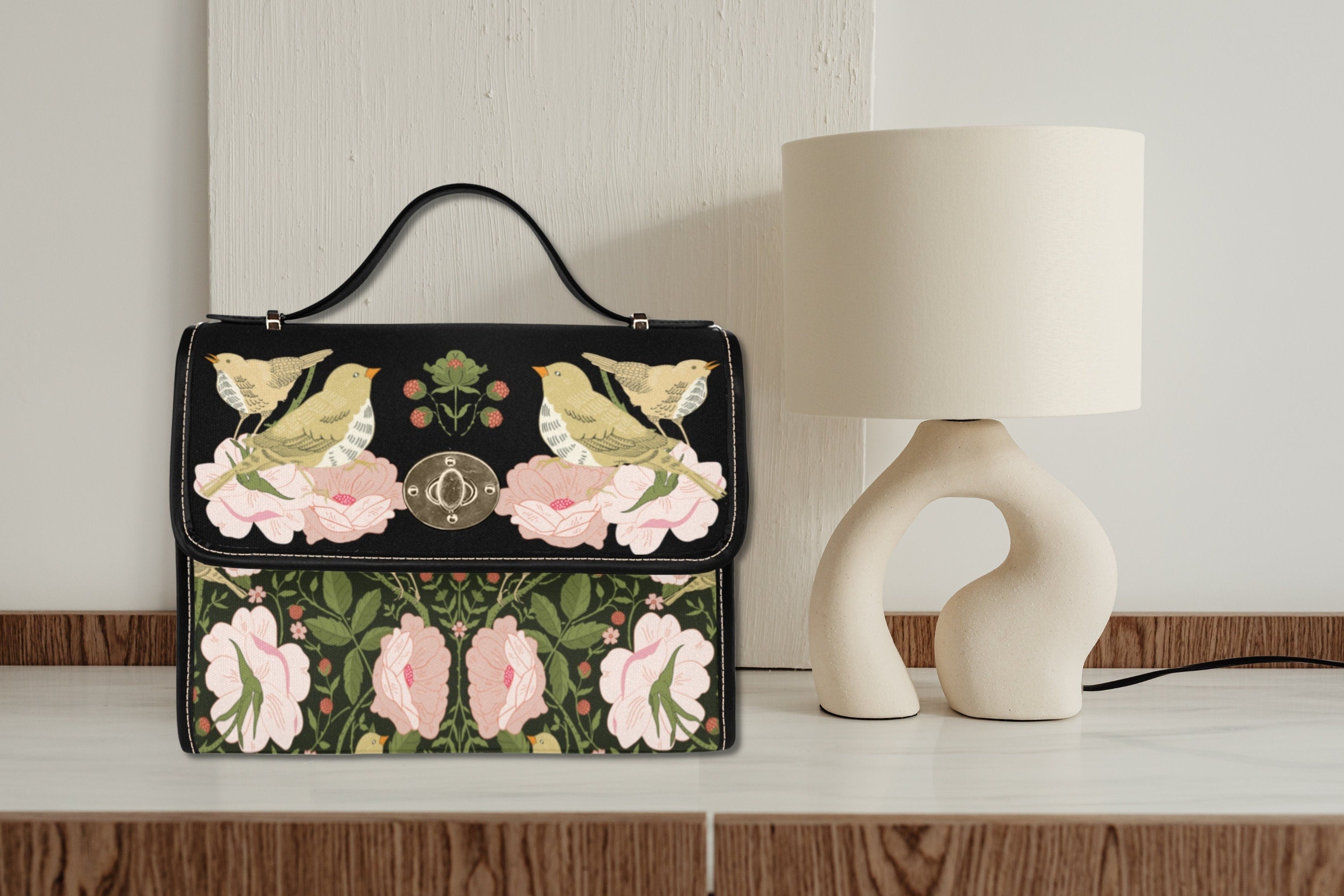 Birds & Flowers Satchel Bag
