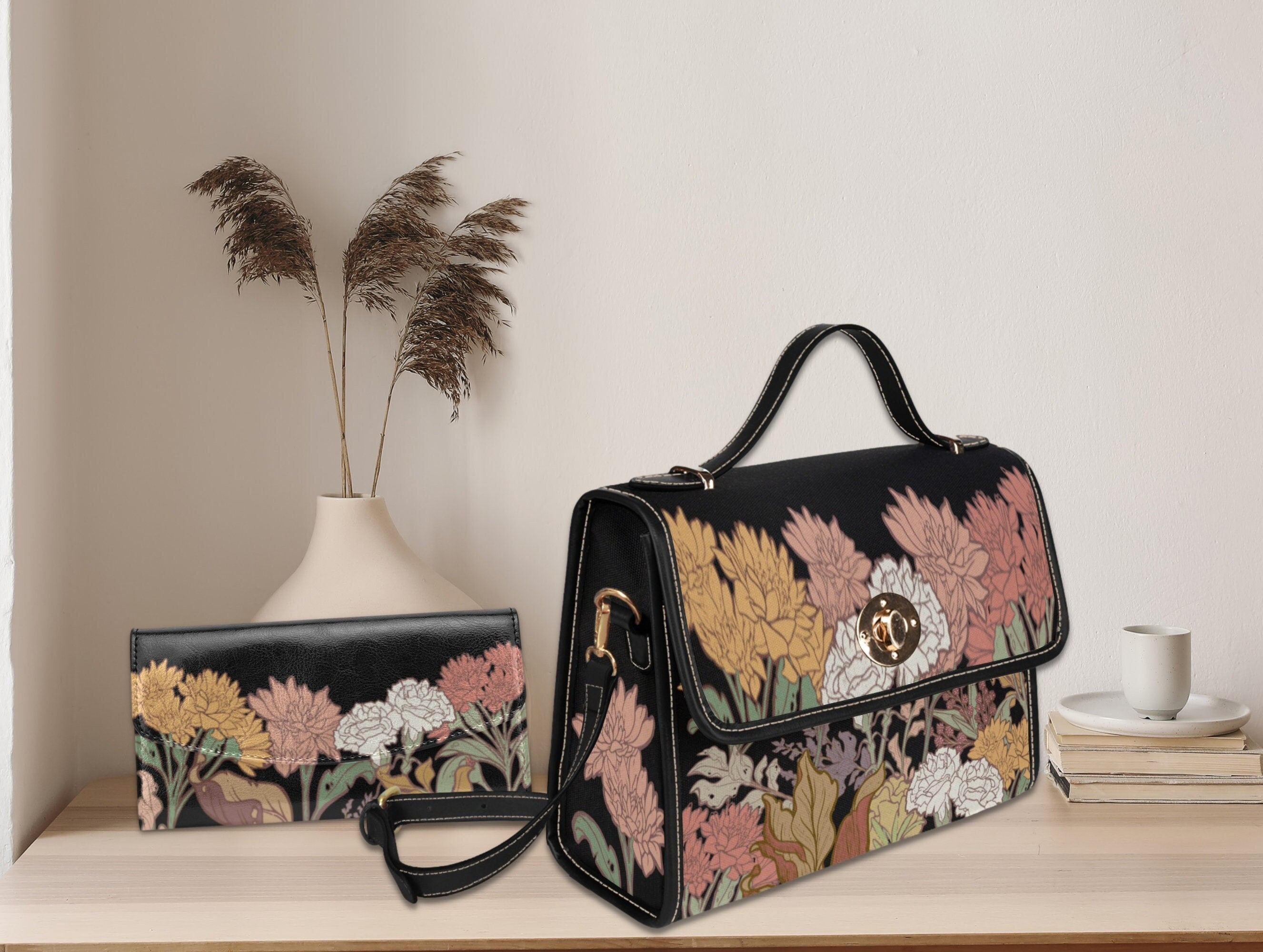 Floral Satchel Bag