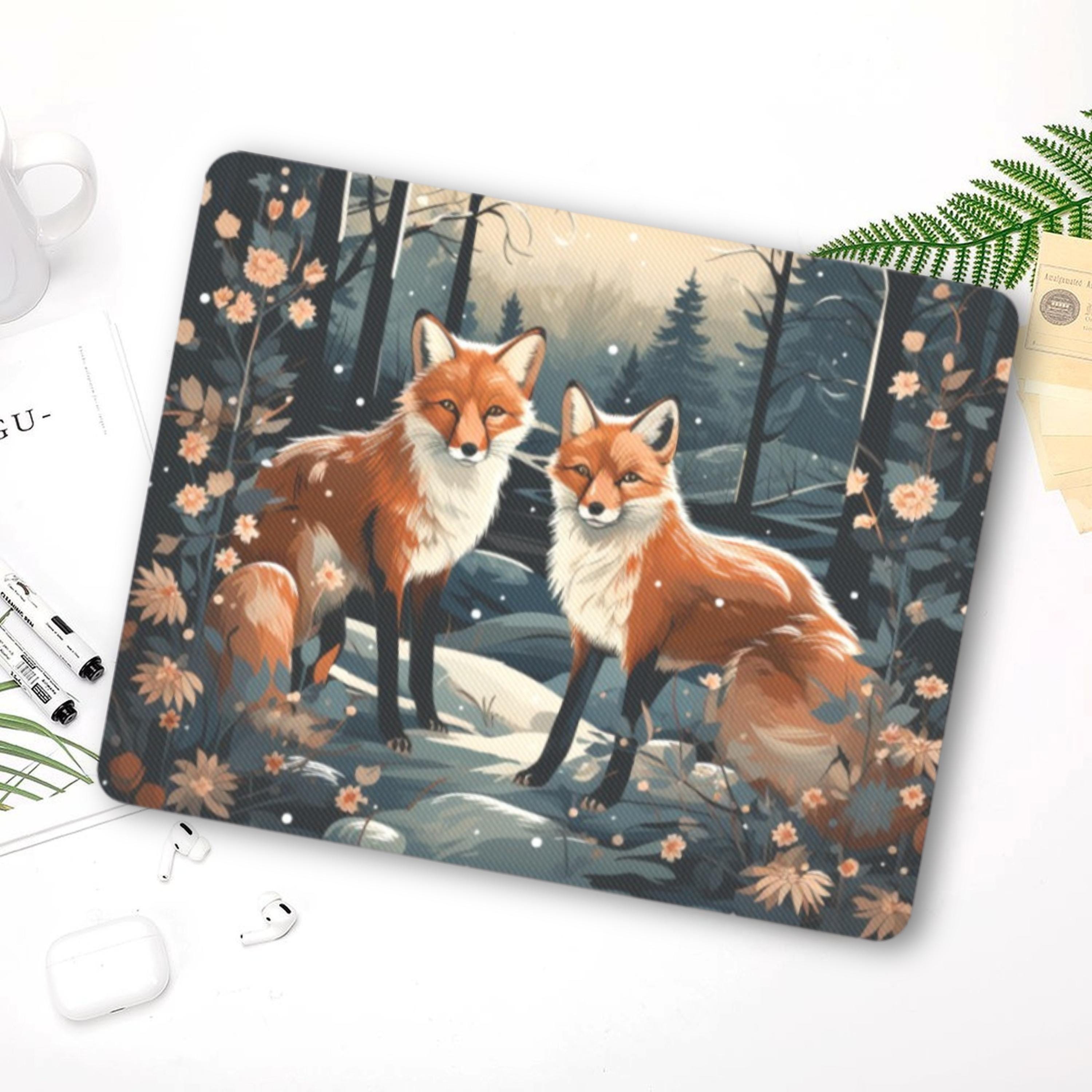 Under Fox Moon Mouse Pad