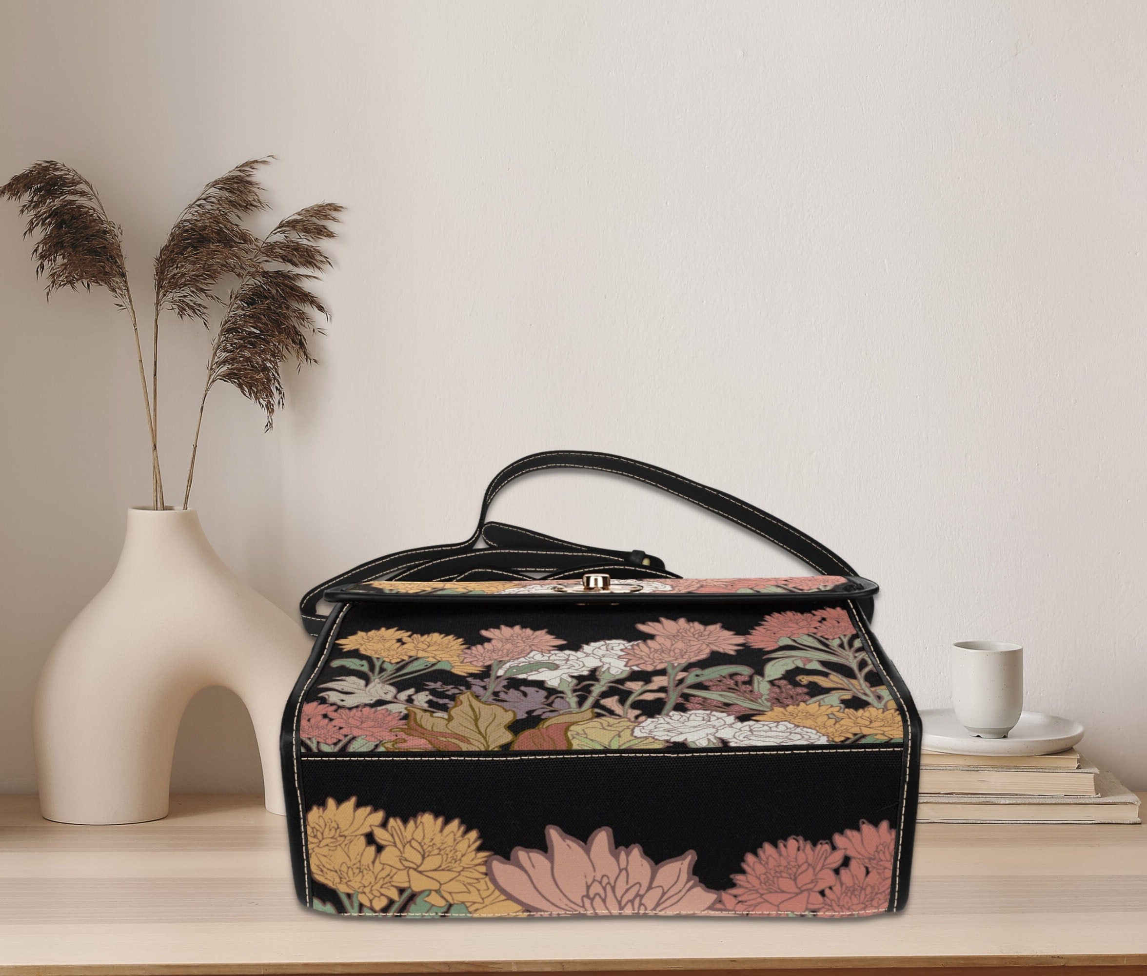 Floral Satchel Bag