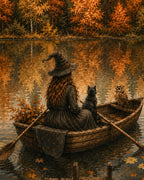 Witches Autumn Art Print
