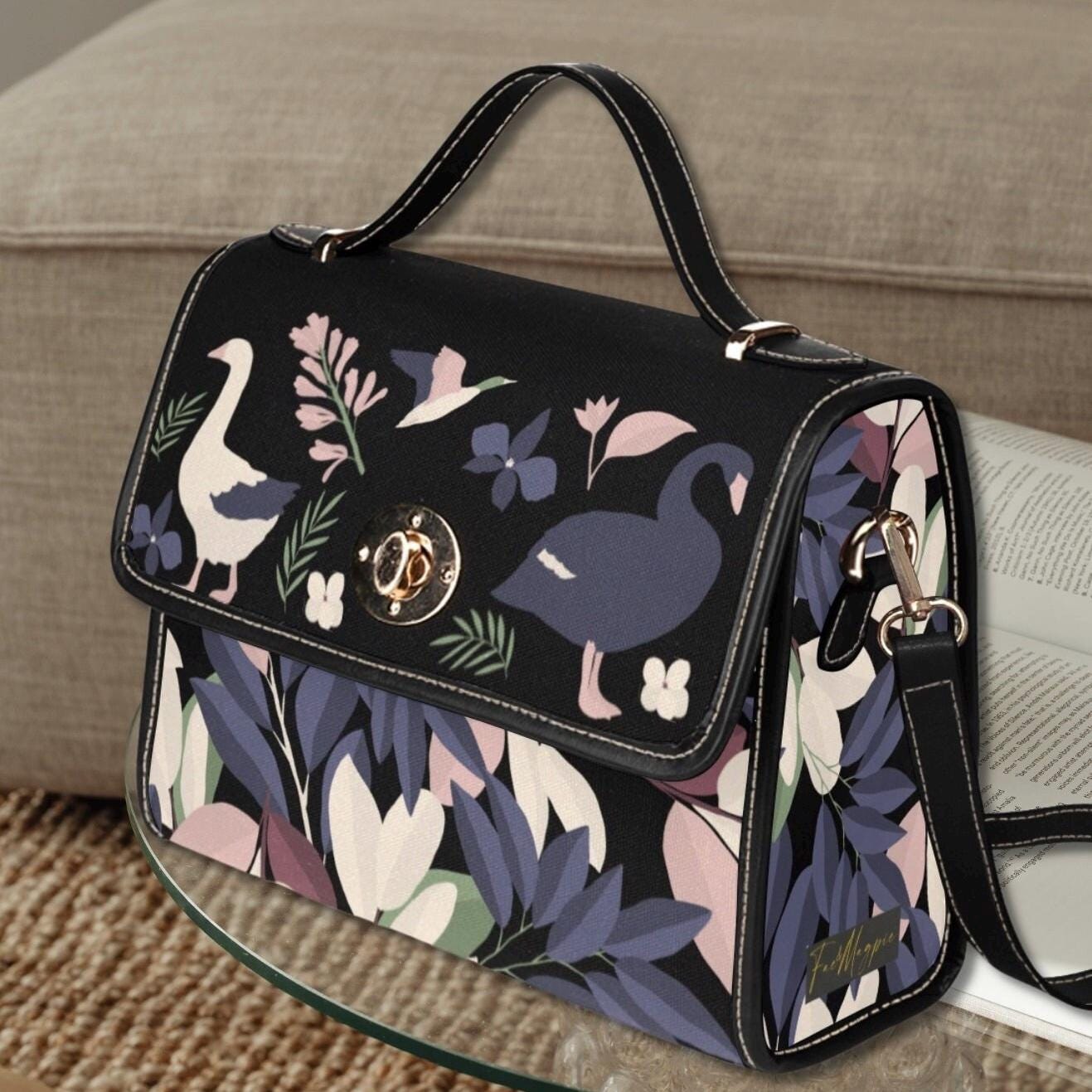 Oiseaux et Fleurs Satchel Bag