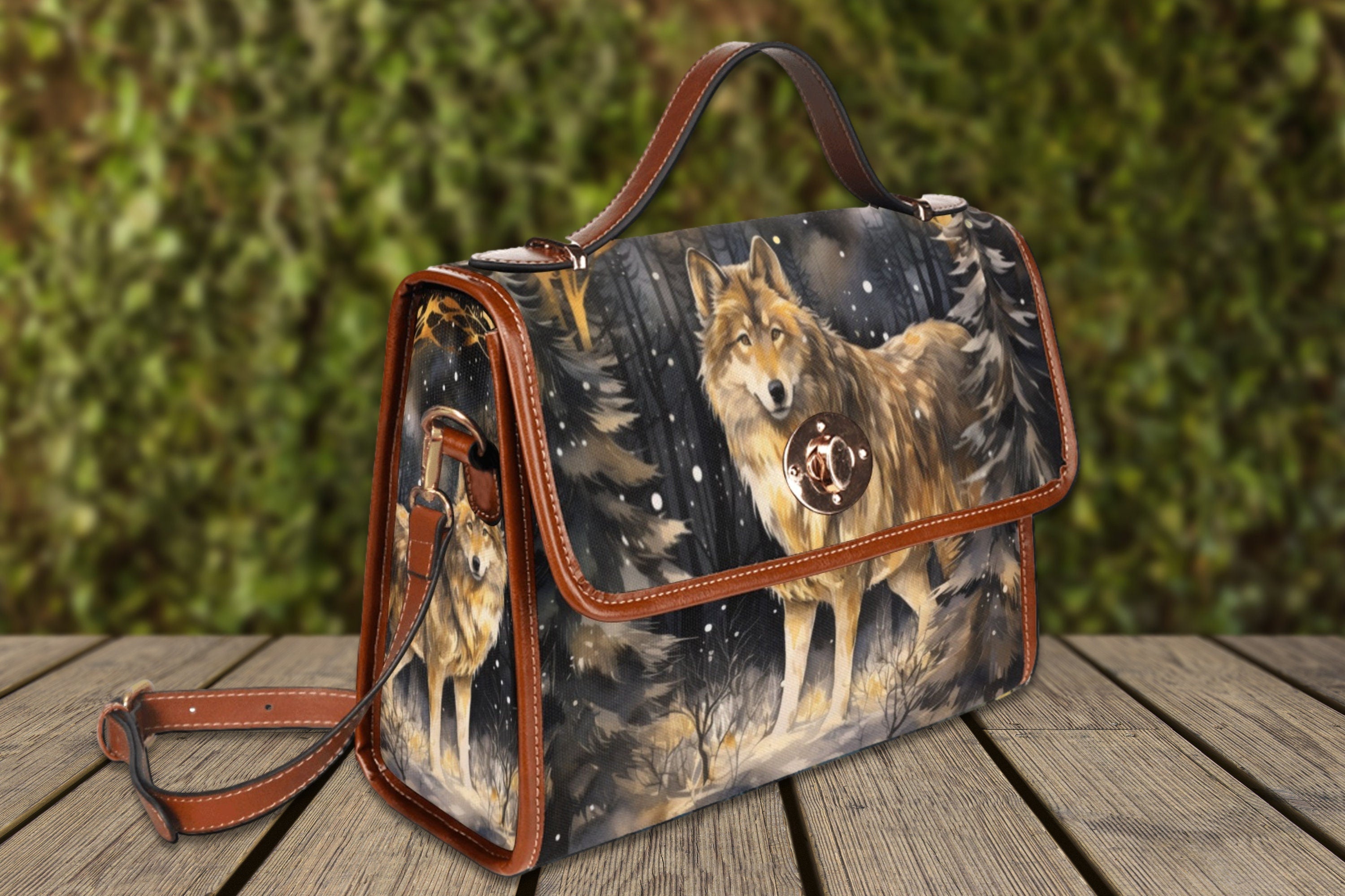 Wolf Satchel Bag
