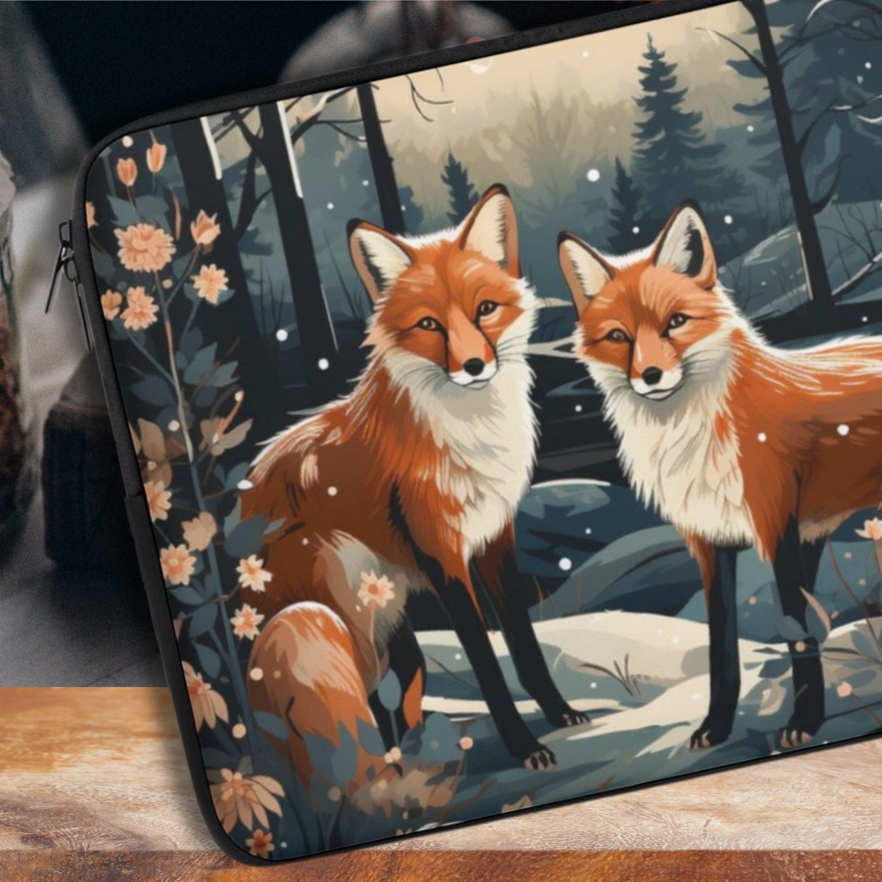 Under Fox Moon Laptop Sleeve