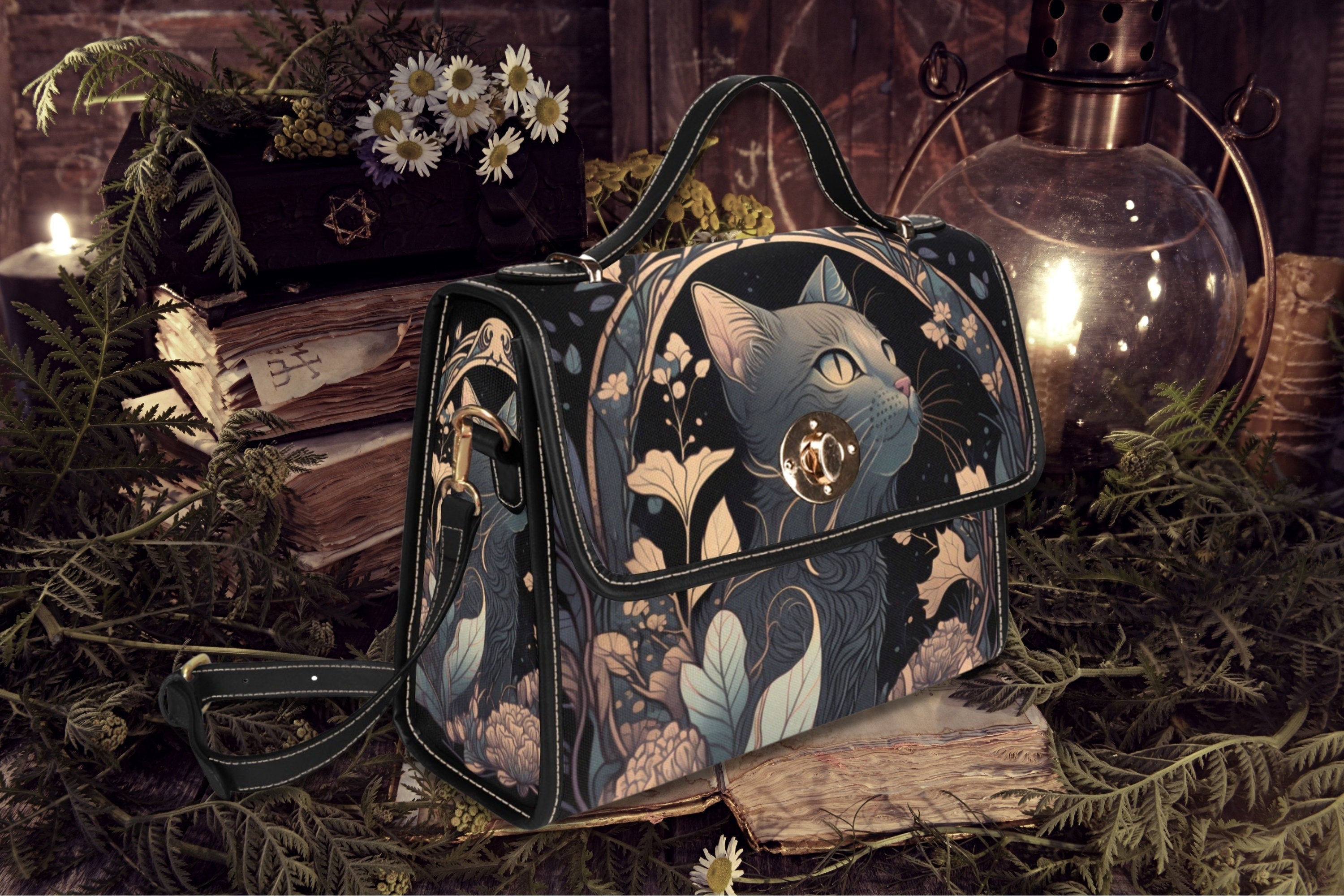 Mystic Cat Satchel Bag