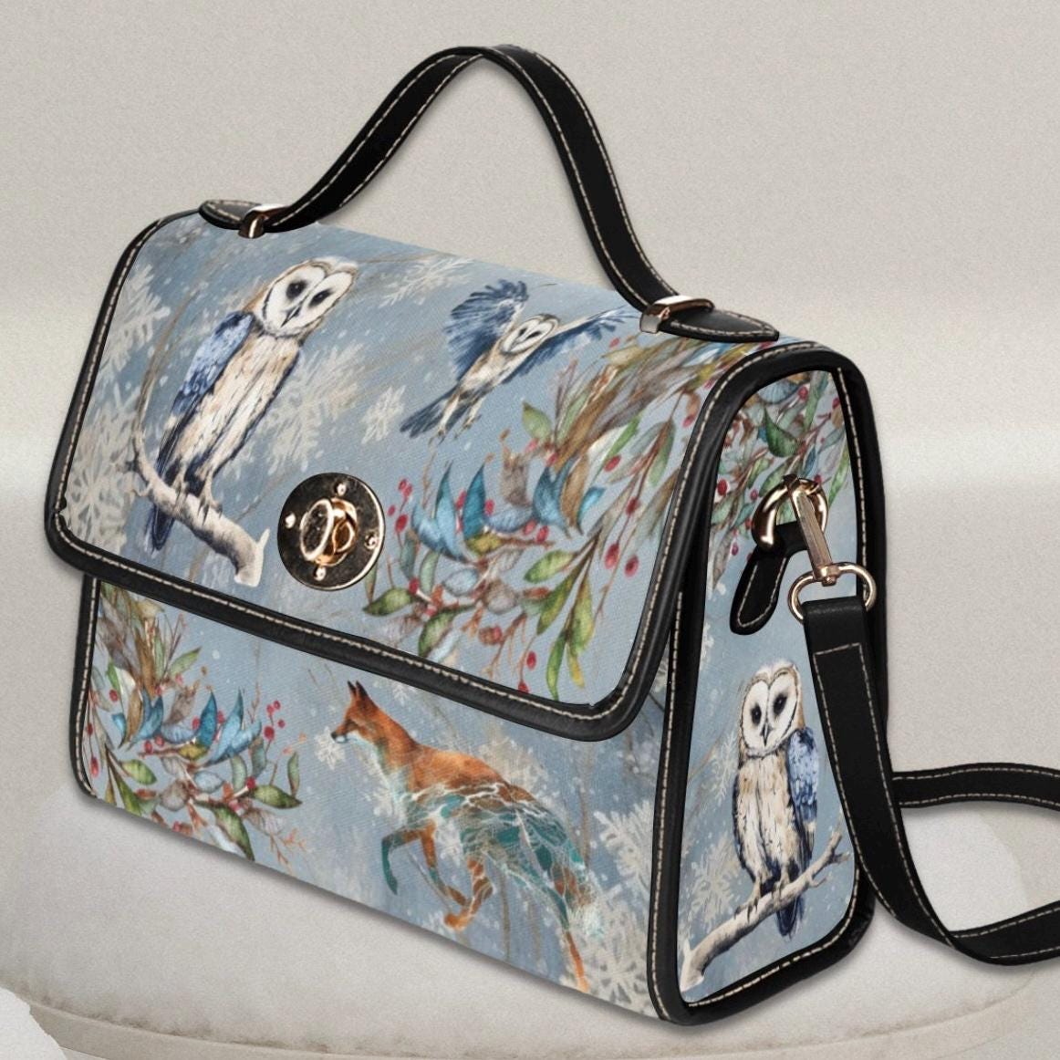 Winter Wood Satchel Bag