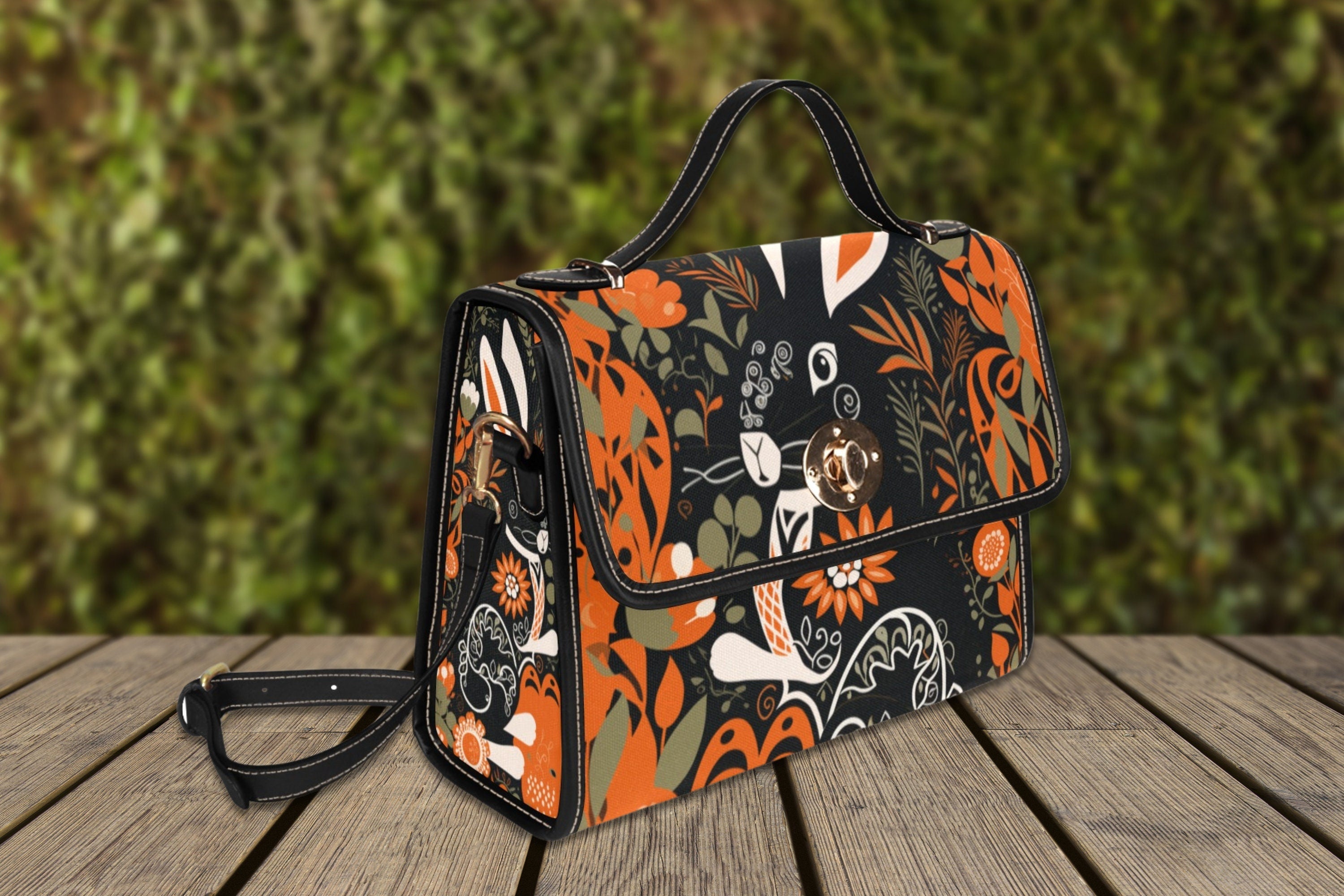Folk Hare Satchel Bag