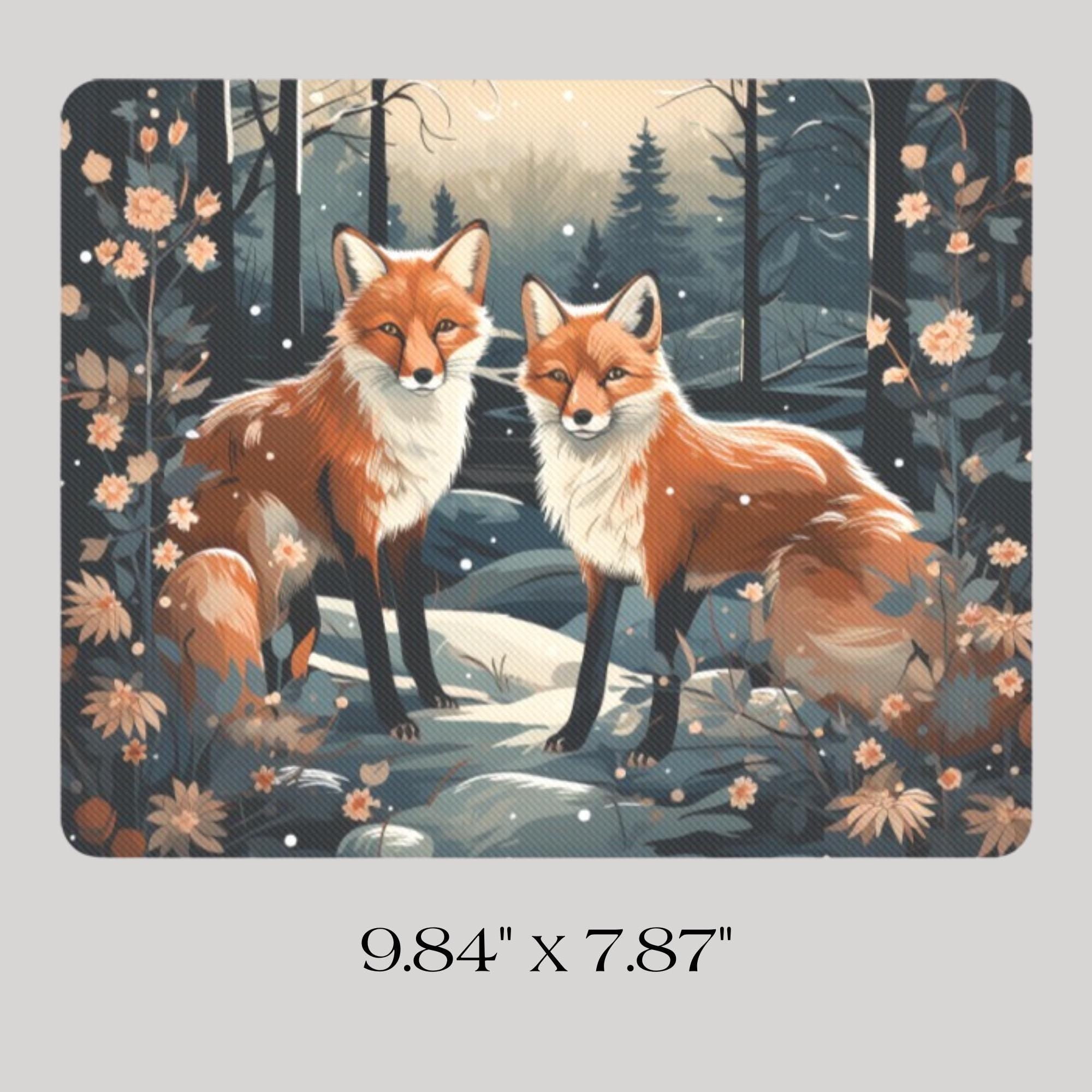 Under Fox Moon Mouse Pad