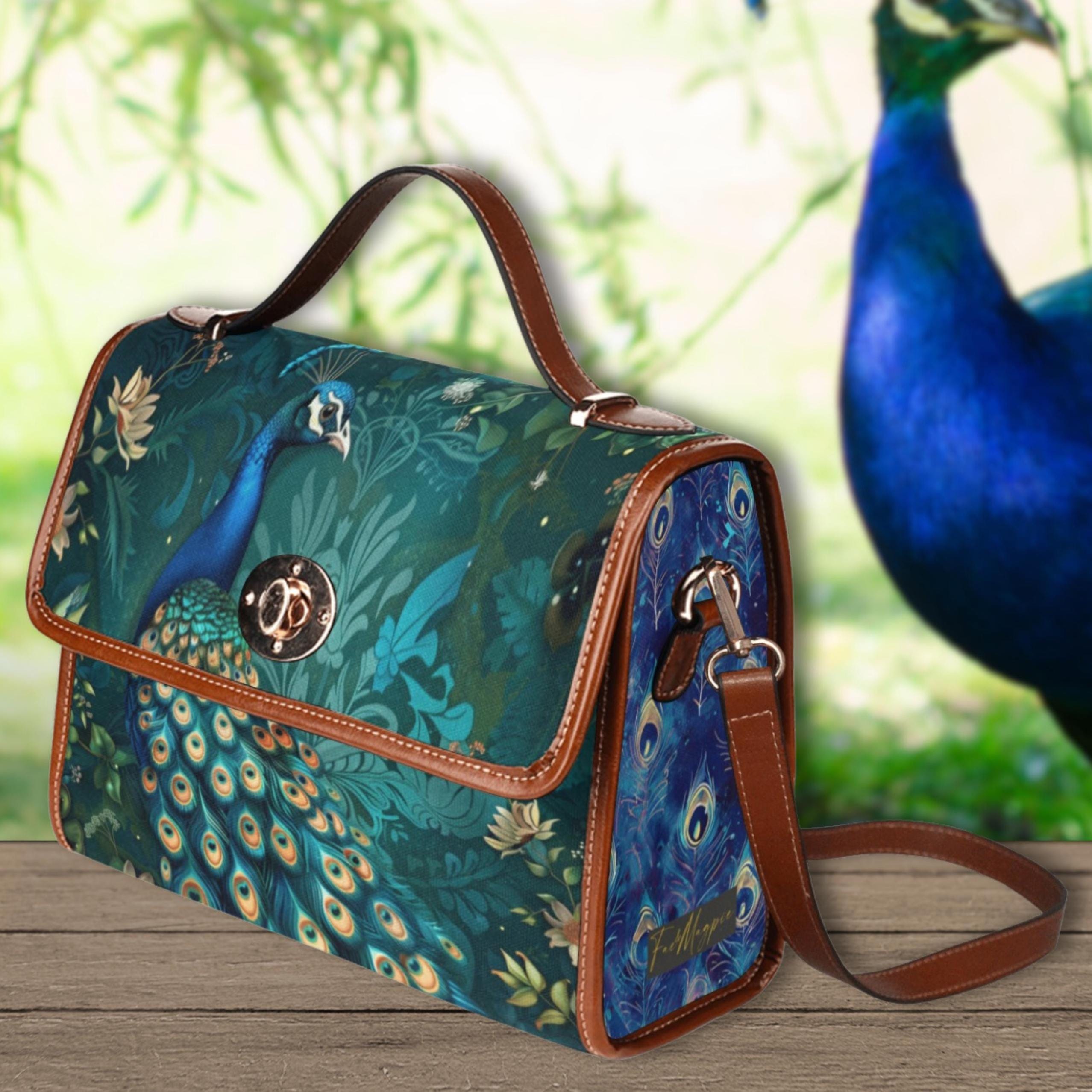 Peacock Satchel Handbag