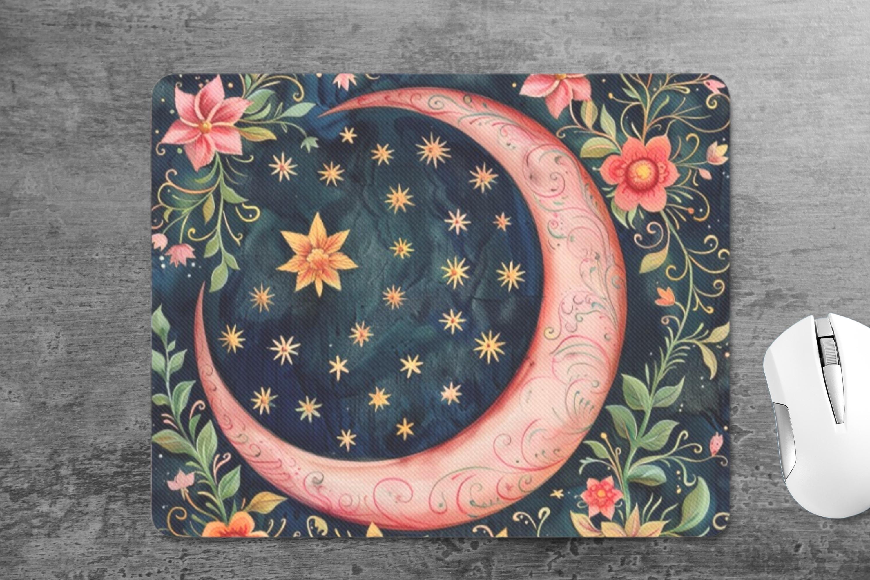 Pink Moon Mouse Pad