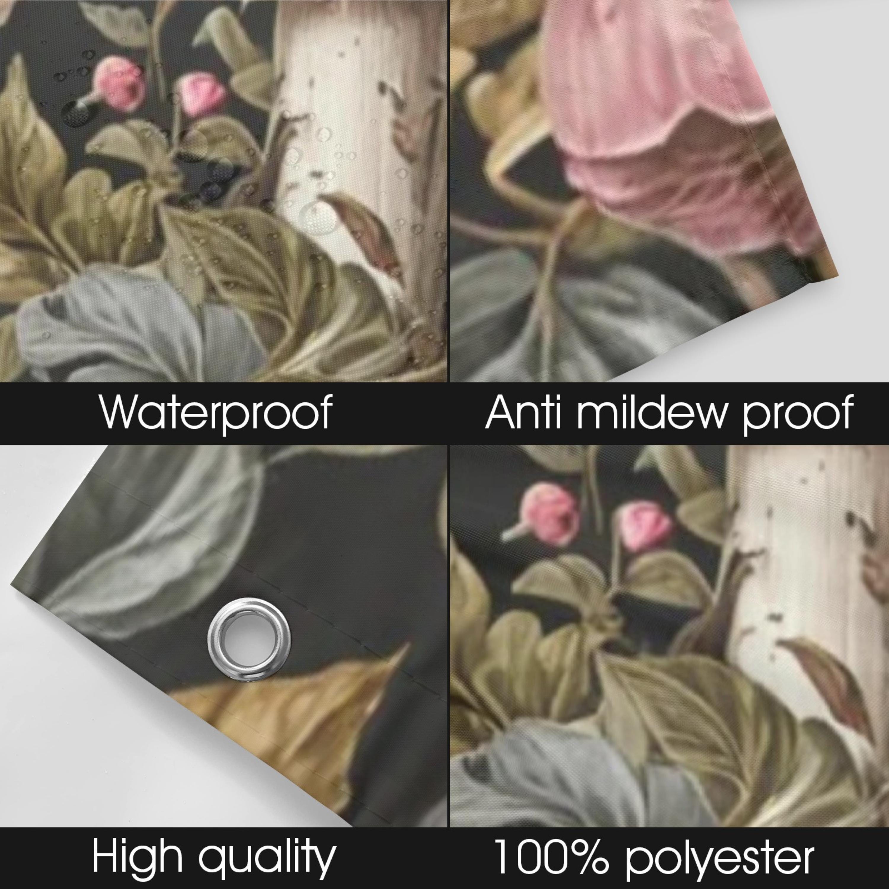 Pink Mushroom Shower Curtain