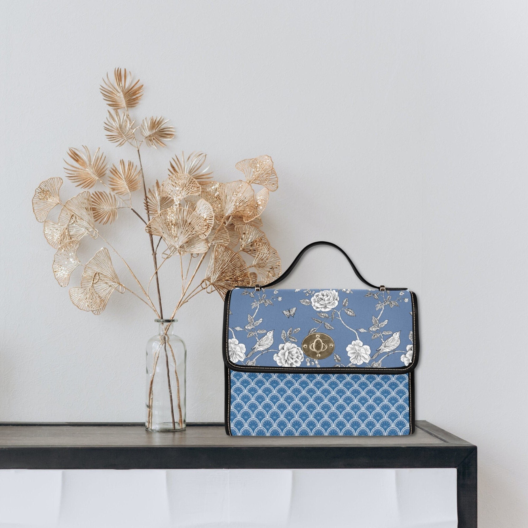 China Blue Satchel Bag