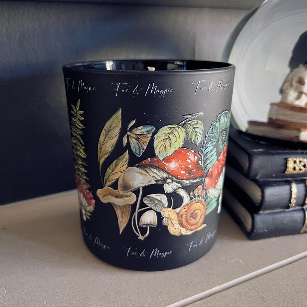 Forest Etched Glass Candle