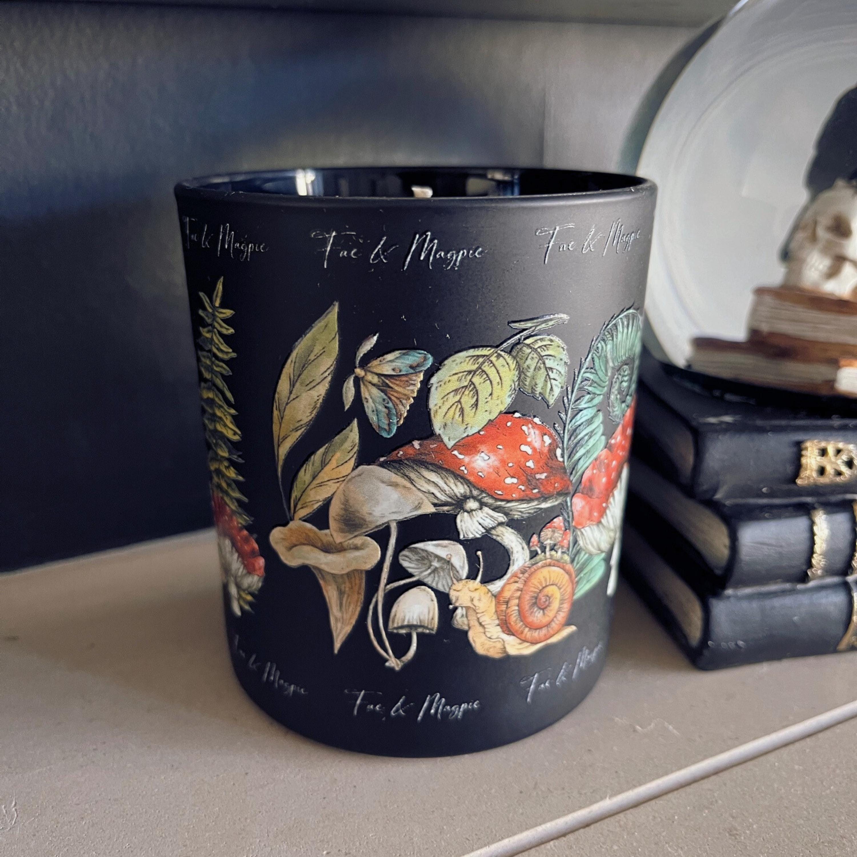 Forest Etched Glass Candle