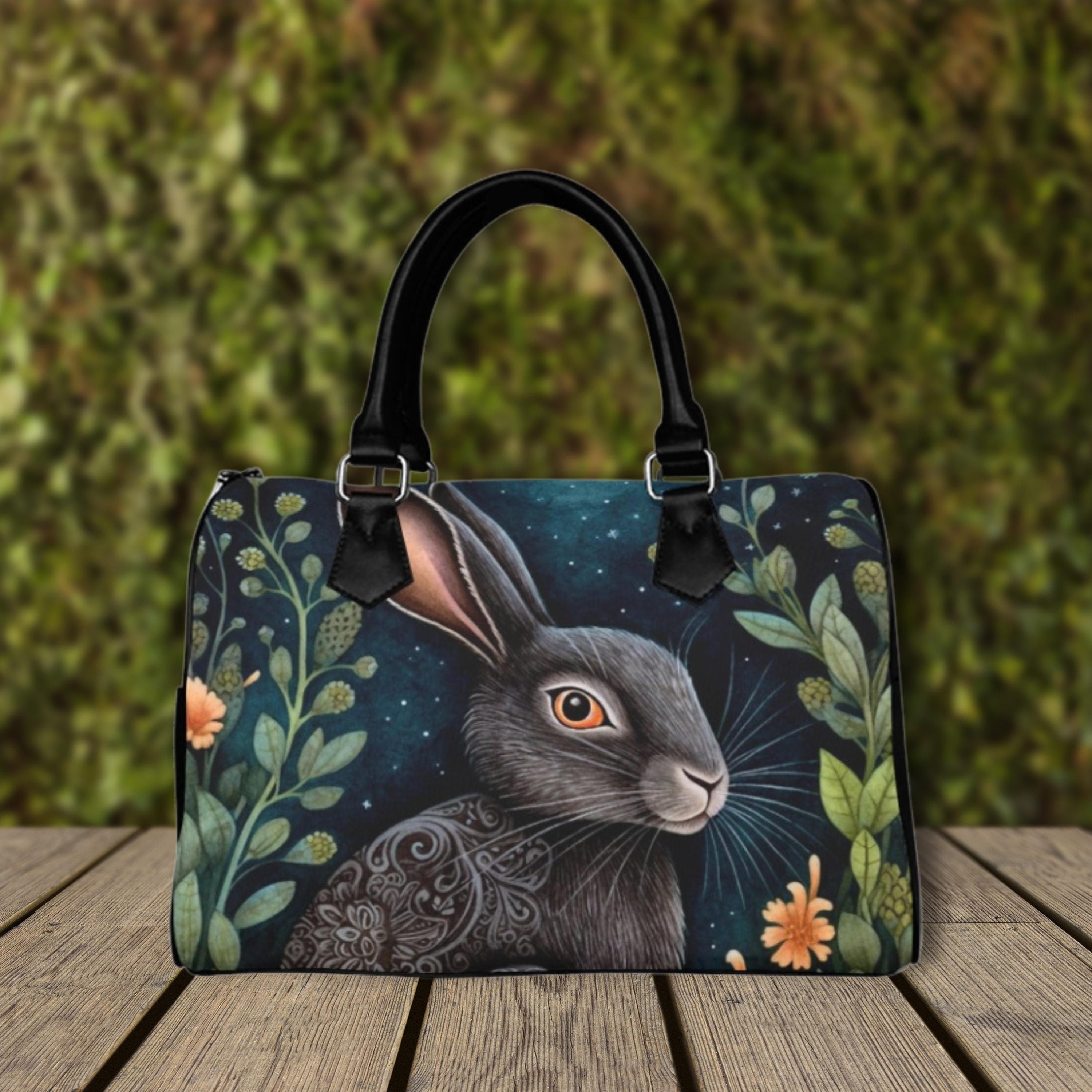 Midnight Hare Boston Bag