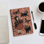 Girl and dog planner by Fae & Magpie with floral cover and organized pages, suitable for daily planning and note-taking.