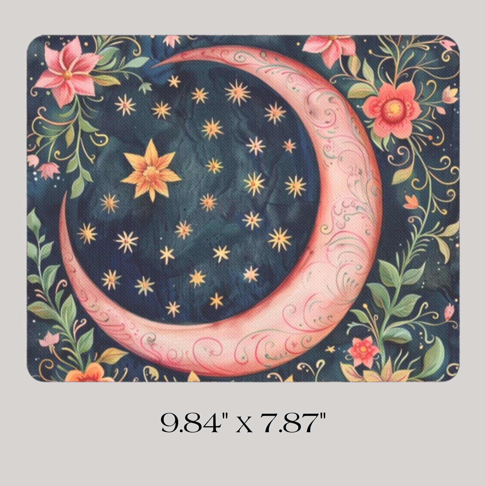 Pink Moon Mouse Pad